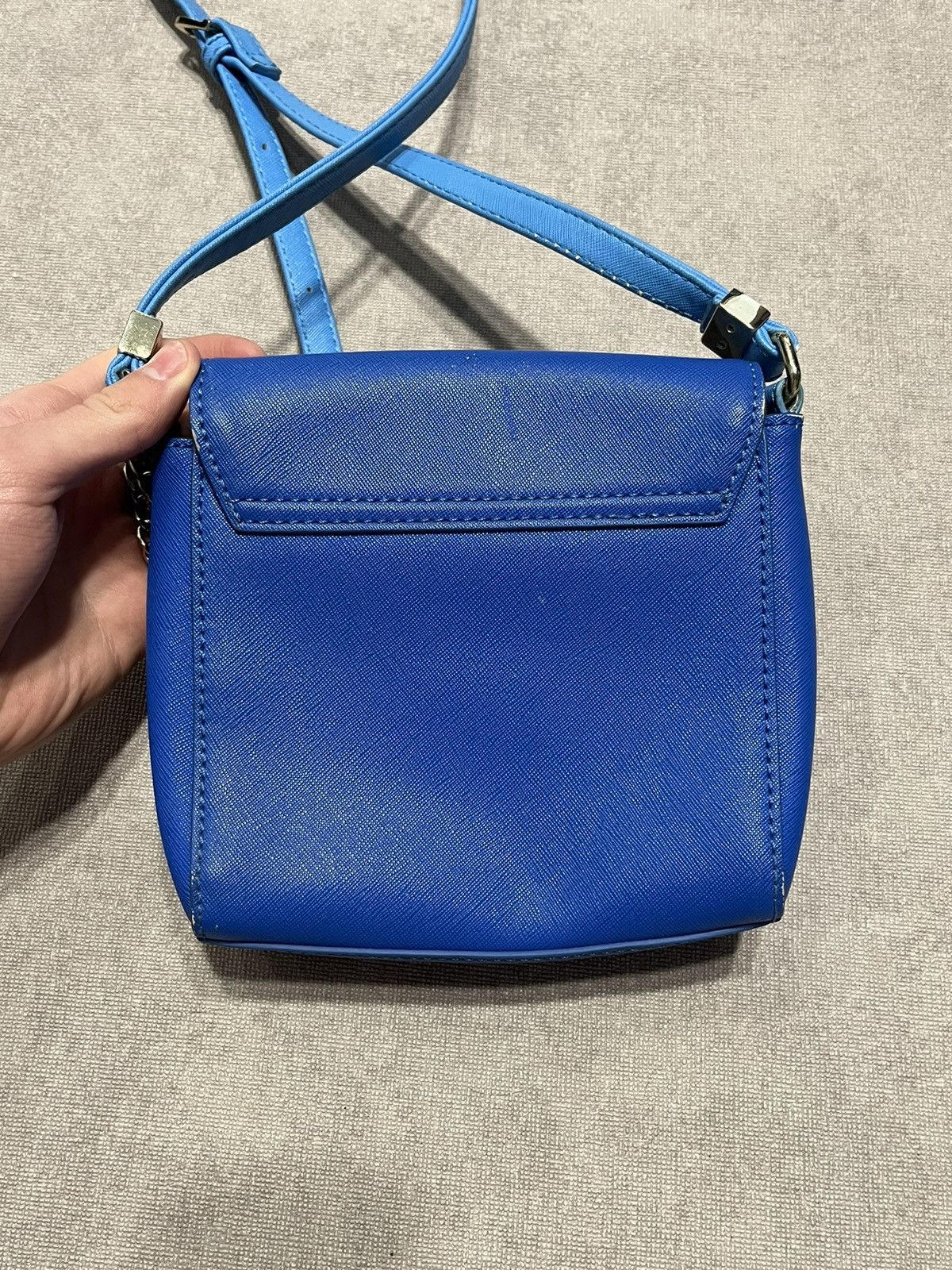 Trussardi Trussardi Jeans Womens Shoulder Bag Blue Logo Small Handle Size ONE SIZE - 6 Thumbnail