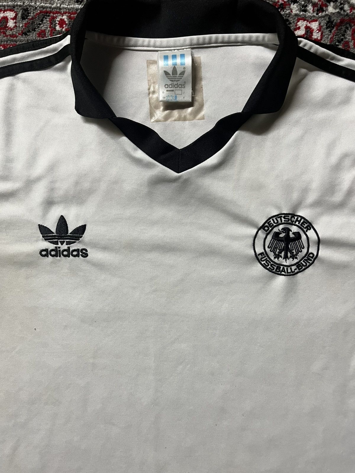 Adidas GERMANY 1982 HOME WORLD CUP VINTAGE JERSEY RETRO Size US L / EU 52-54 / 3 - 2 Thumbnail