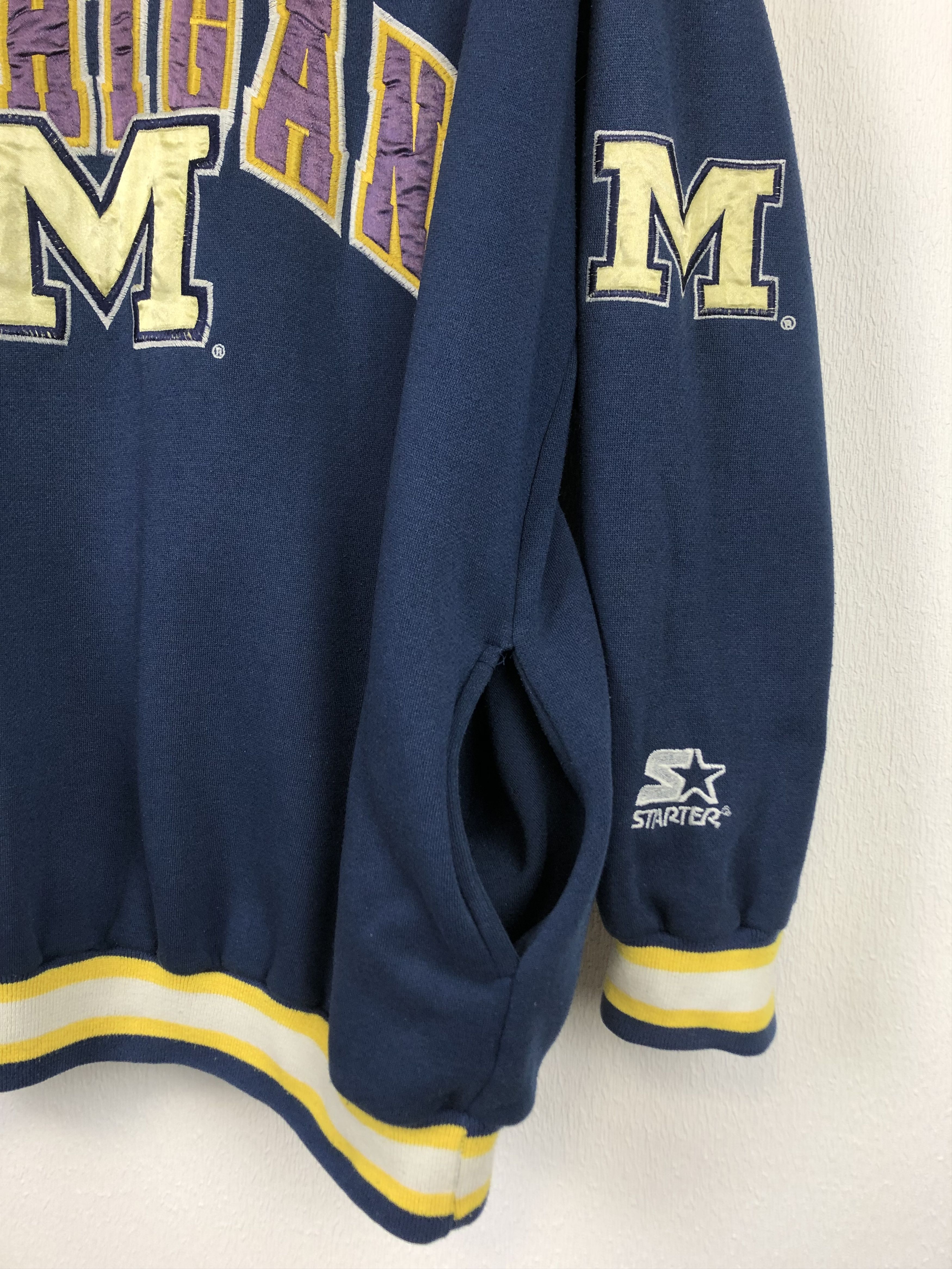 Starter Vintage University Michigan Wolverines Starter Hoodie Rare Size US M / EU 48-50 / 2 - 8 Thumbnail