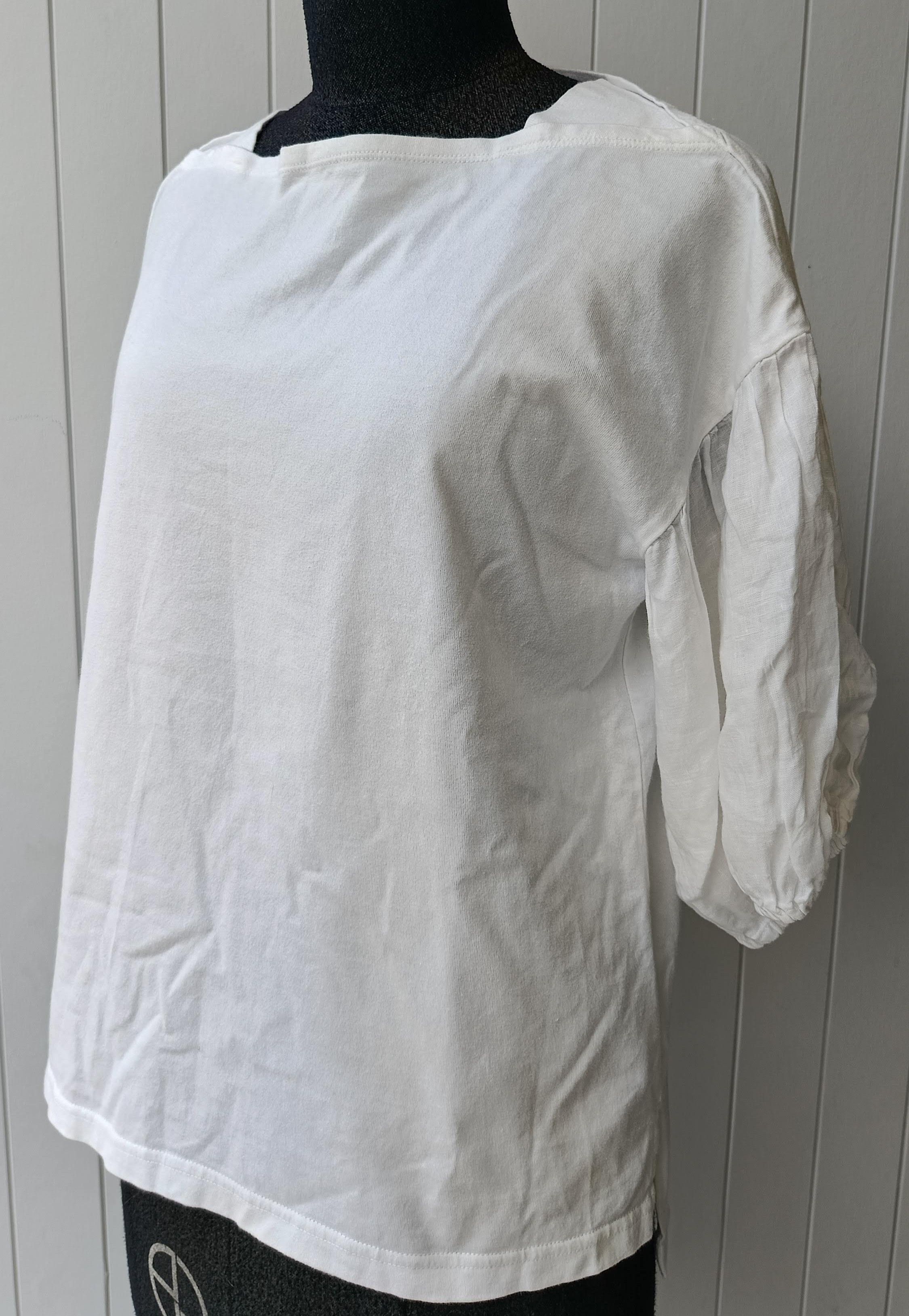 Issey Miyake × Tsumori Chisato Tsumori Chisato 2 by ISSEY MIYAKE white linen sleeve tshirt Size XS / US 0-2 / IT 36-38 - 1 Thumbnail