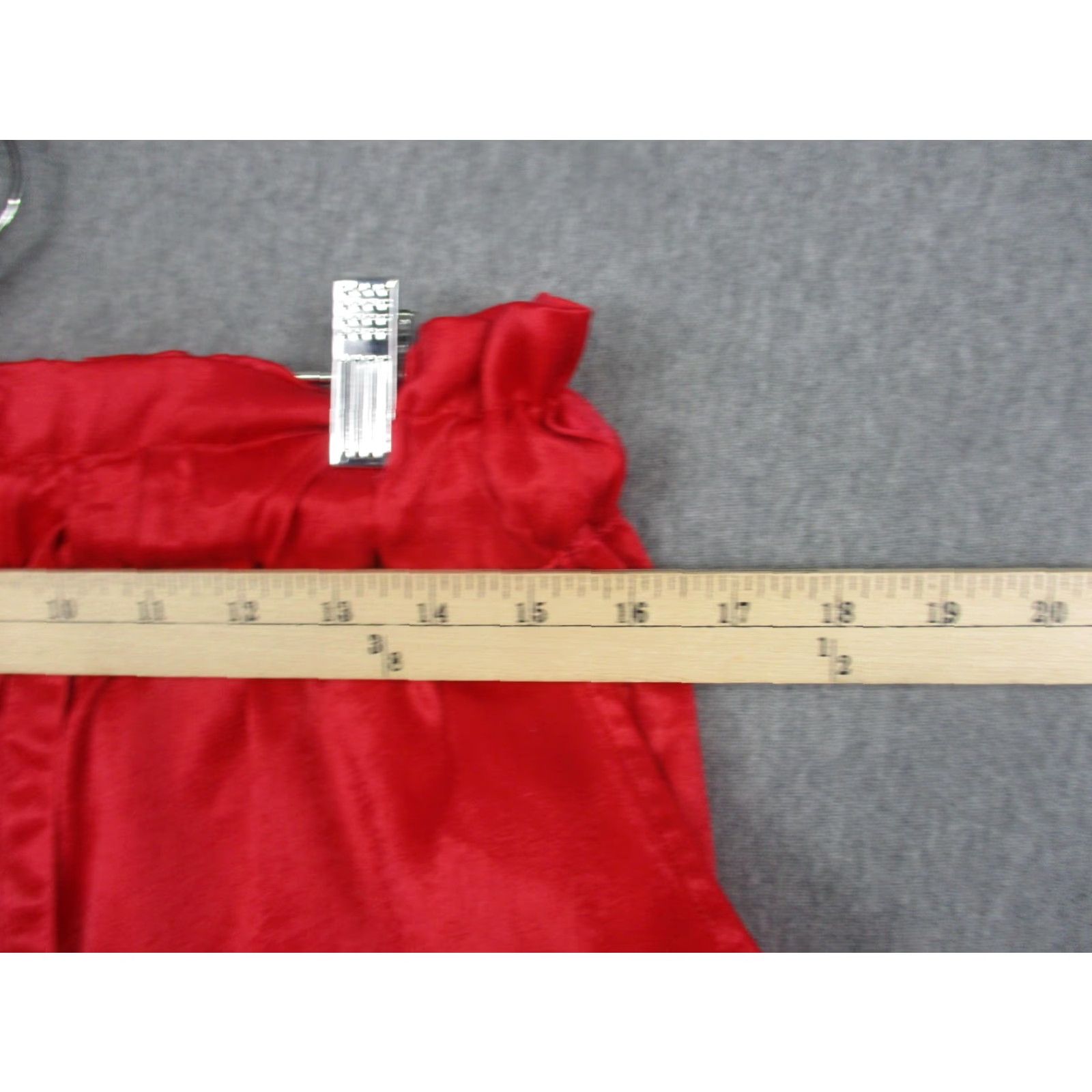 Vintage B O G Collective Pants Womens Medium Ruby Red Satin Paperbag Tapered Jogger Boho Size 32" / US 10 / IT 46 - 5 Thumbnail