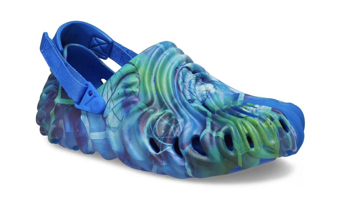 image of Crocs Pollex Clog By he Bembury X Futura Shoes in Blue, Men's (Size 10)