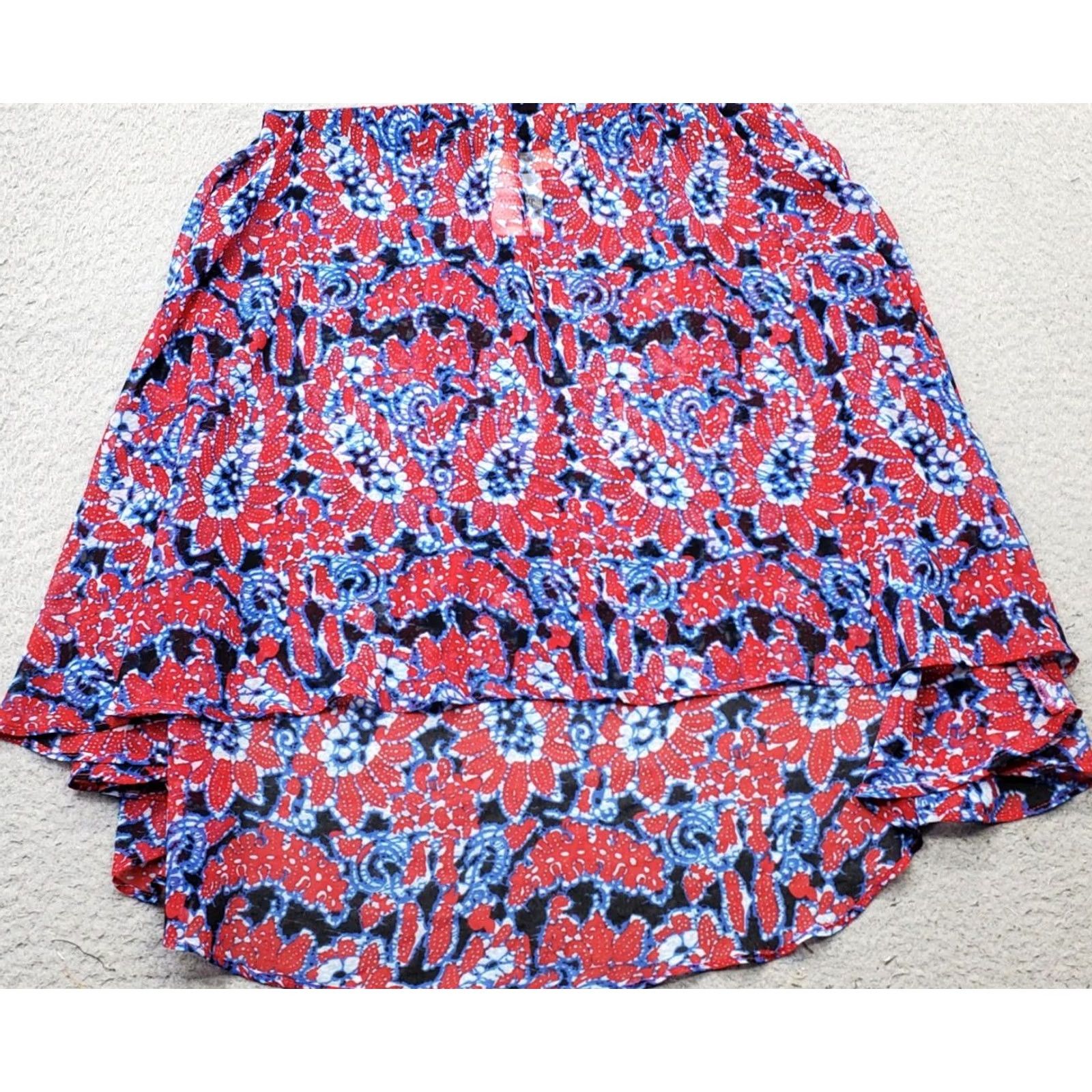 Michael Kors Michael Kors Layered Skirt Womens XS Multicolor Paisley Elastic Waistband Pull On Size 26" / US 2 / IT 38 - 2 Thumbnail