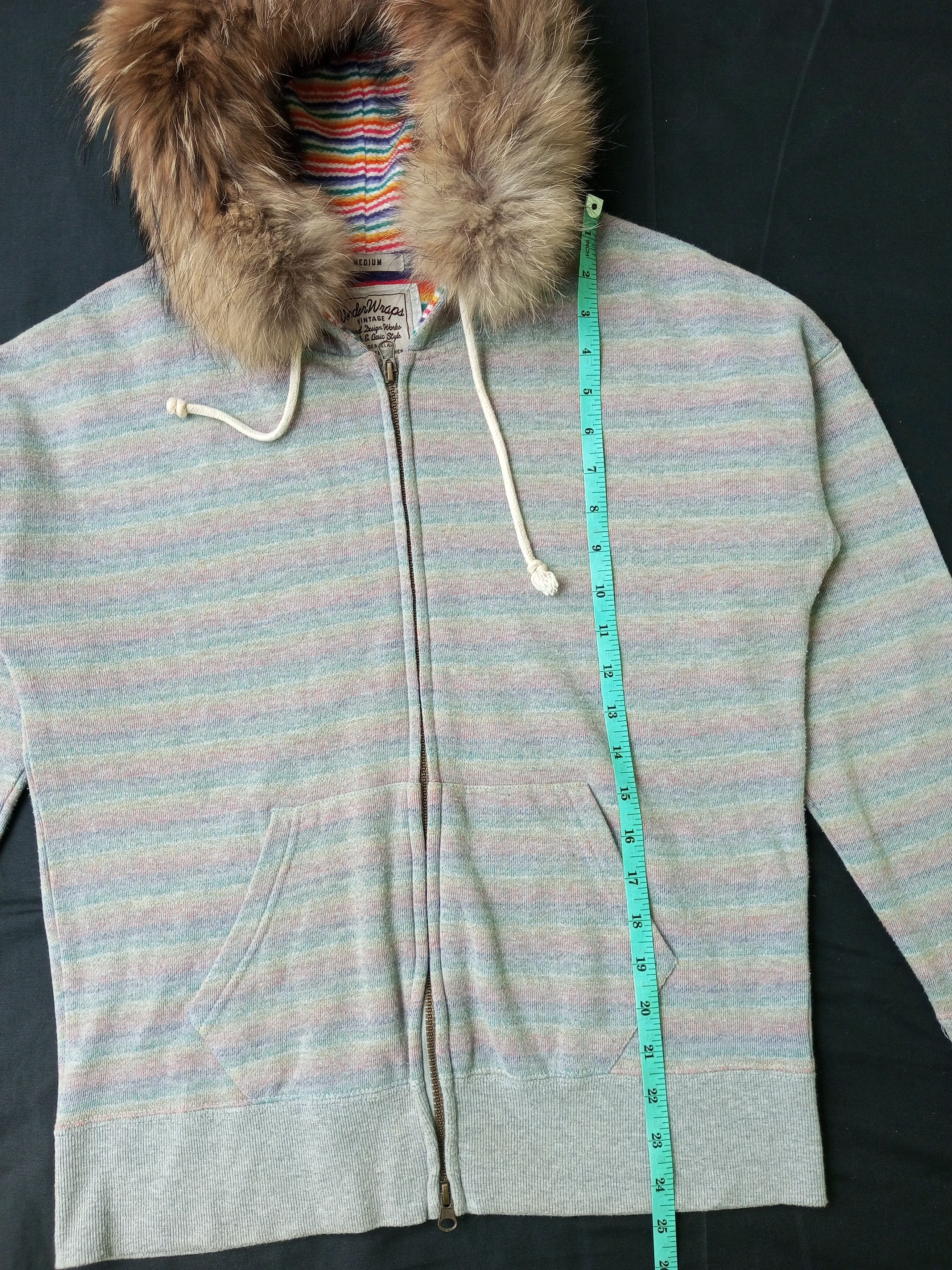 If Six Was Nine UNDER WRAPS Rainbow inside Fur Zip Up Hoodie Size US M / EU 48-50 / 2 - 10 Thumbnail