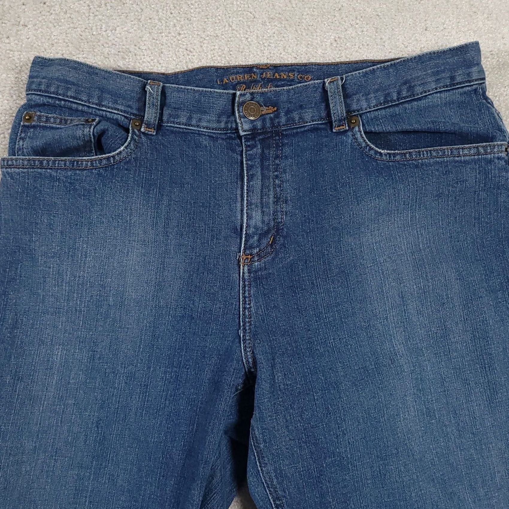 Ralph Lauren Lauren Ralph Lauren Jeans Women's 10 Mid Rise Boot Cut Denim Stretch Medium Wash Size 32" / US 10 / IT 46 - 3 Thumbnail