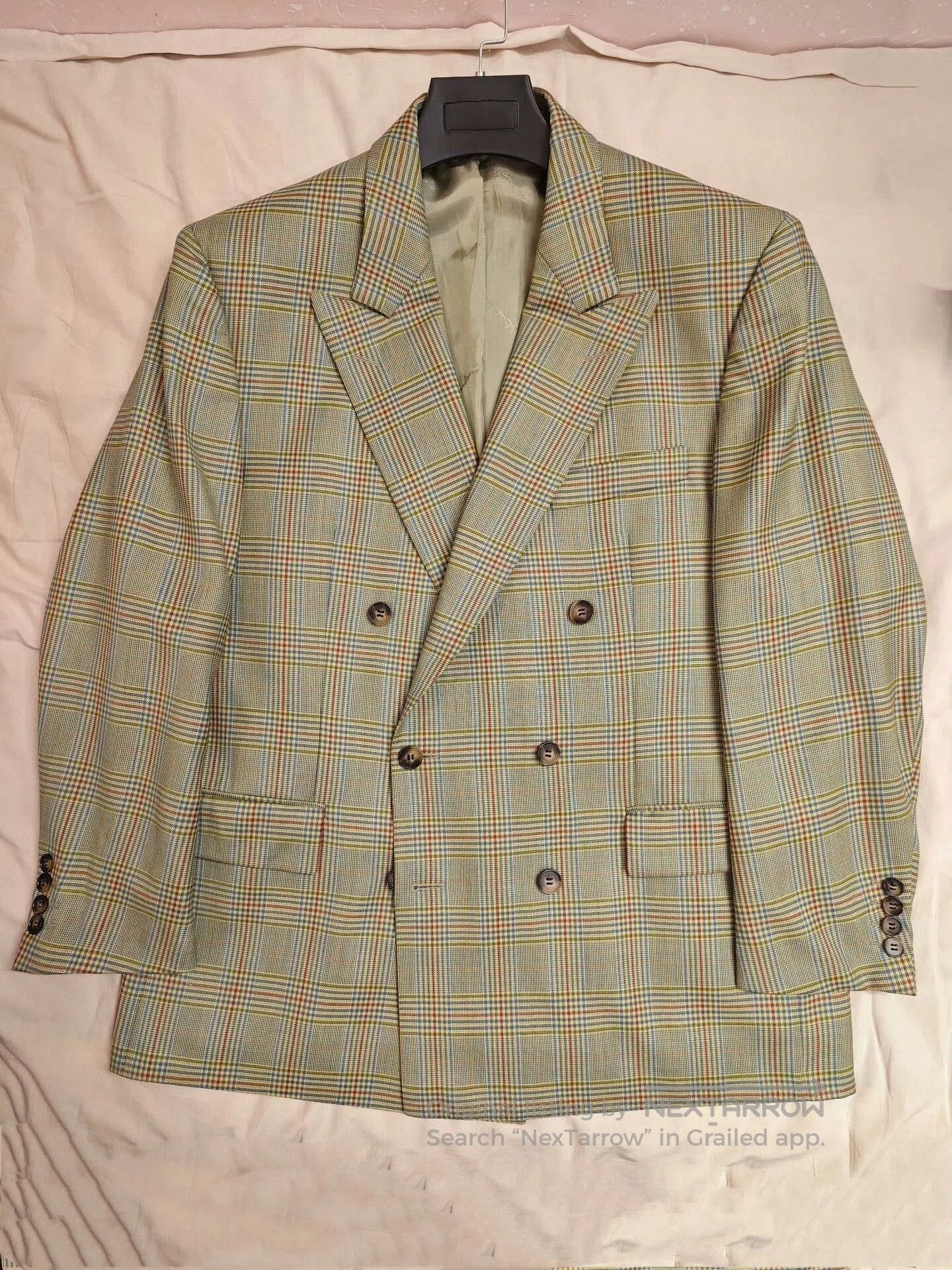 Japanese Brand Vintage Wool Blazer with Double Breasts. Size US L / EU 52-54 / 3 - 5 Thumbnail