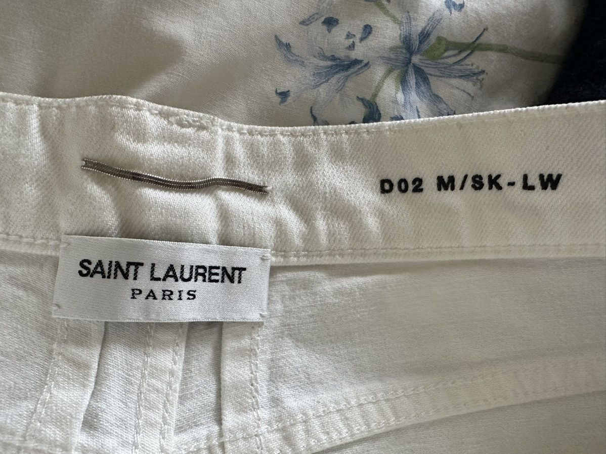 Saint Laurent Paris FW16 Saint Laurent knee slit ripped white jeans Hedi slimane Size US 32 / EU 48 - 9 Thumbnail