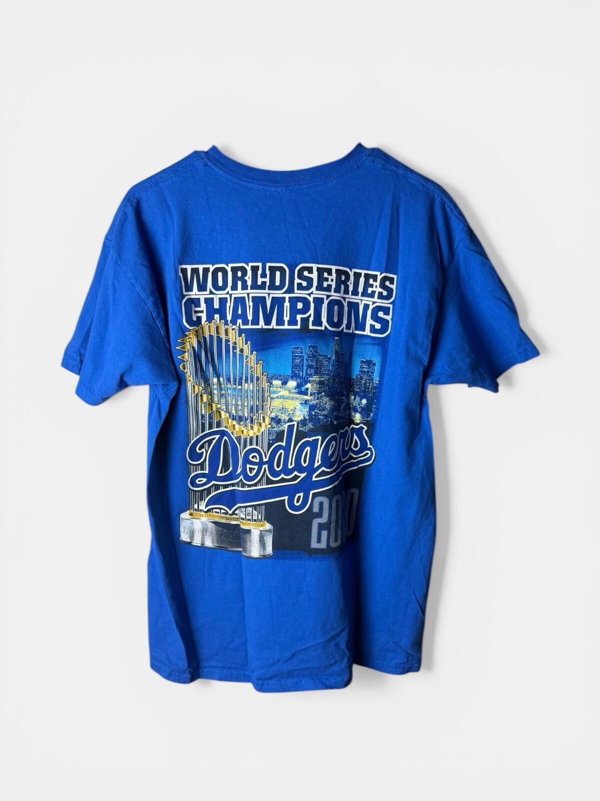 Jerzees LA Dodgers 2020 World Series Champions Tee Mens Large Blue Size ONE SIZE - 1 Thumbnail