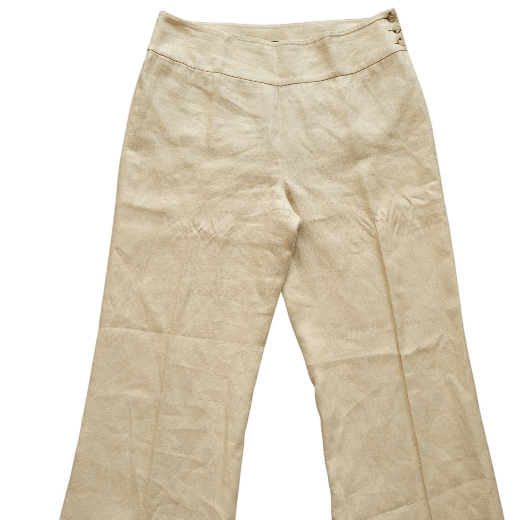 Ralph Lauren Wide-Leg Linen Pants Full Lining Size 6 Size 28" / US 6 / IT 42 - 3 Thumbnail