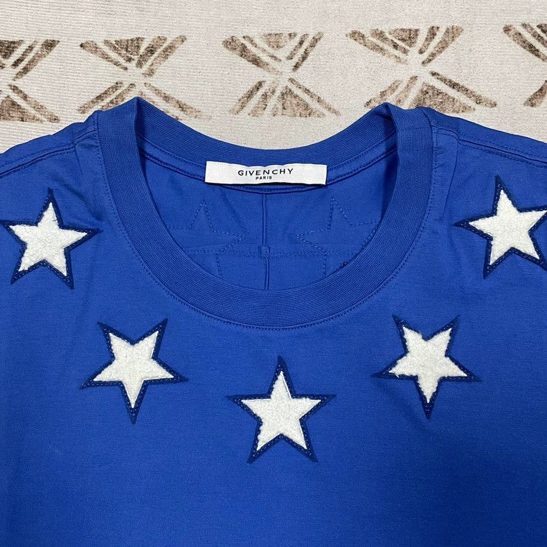 Givenchy Givenchy Blue Five-Pointed Star T-Shirt Size US L / EU 52-54 / 3 - 3 Thumbnail