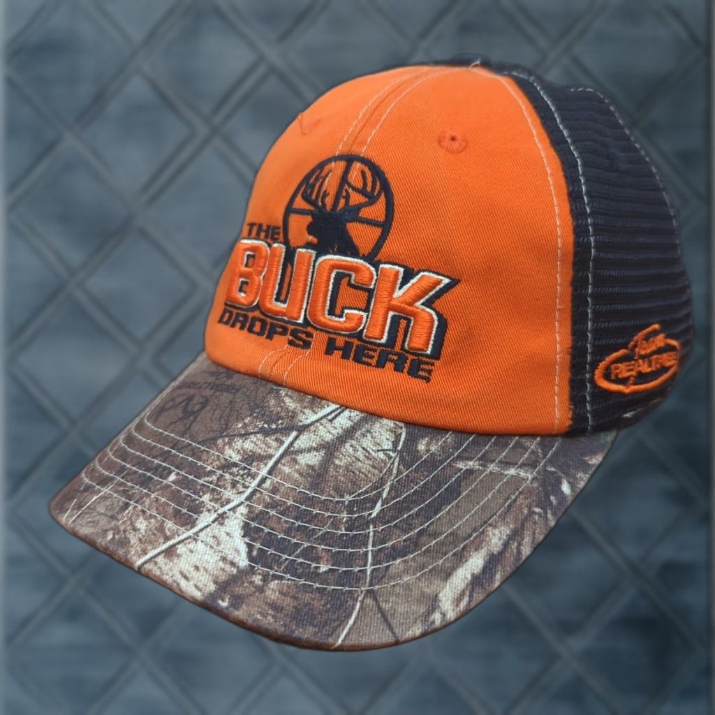 Realtree Realtree Hat Cap Snap Back M Orange Real Tree The Buck Drops Here Outdoor Hunting Dad USA Athletic Outdoor Mens Casey Size ONE SIZE - 1 Thumbnail
