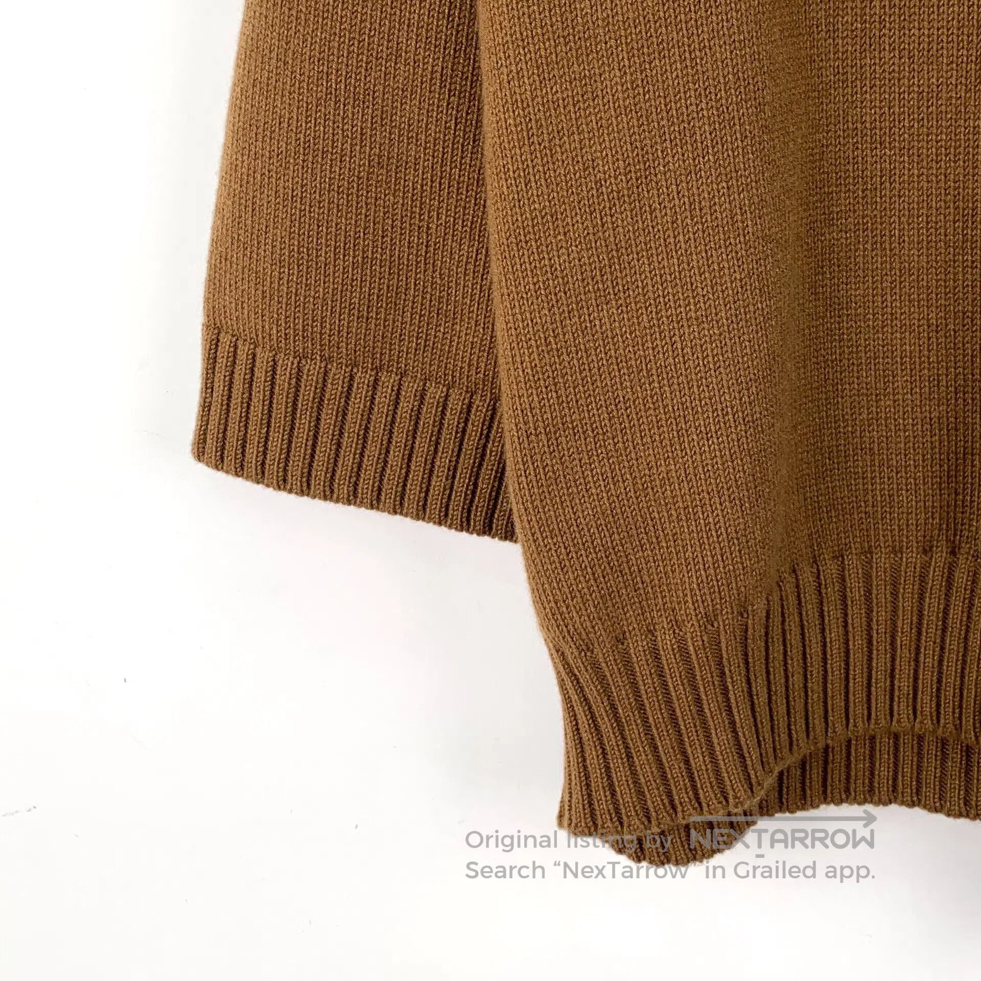 Hermes Hermes Dark brown cashmere lapel five-quarter sleeve knitt Size M / US 6-8 / IT 42-44 - 4 Thumbnail