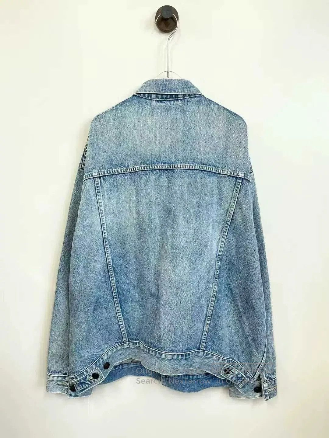 Balenciaga Balenciaga Blue Denim Jacket with Logo Embroidery. Size US XS / EU 42 / 0 - 2 Thumbnail