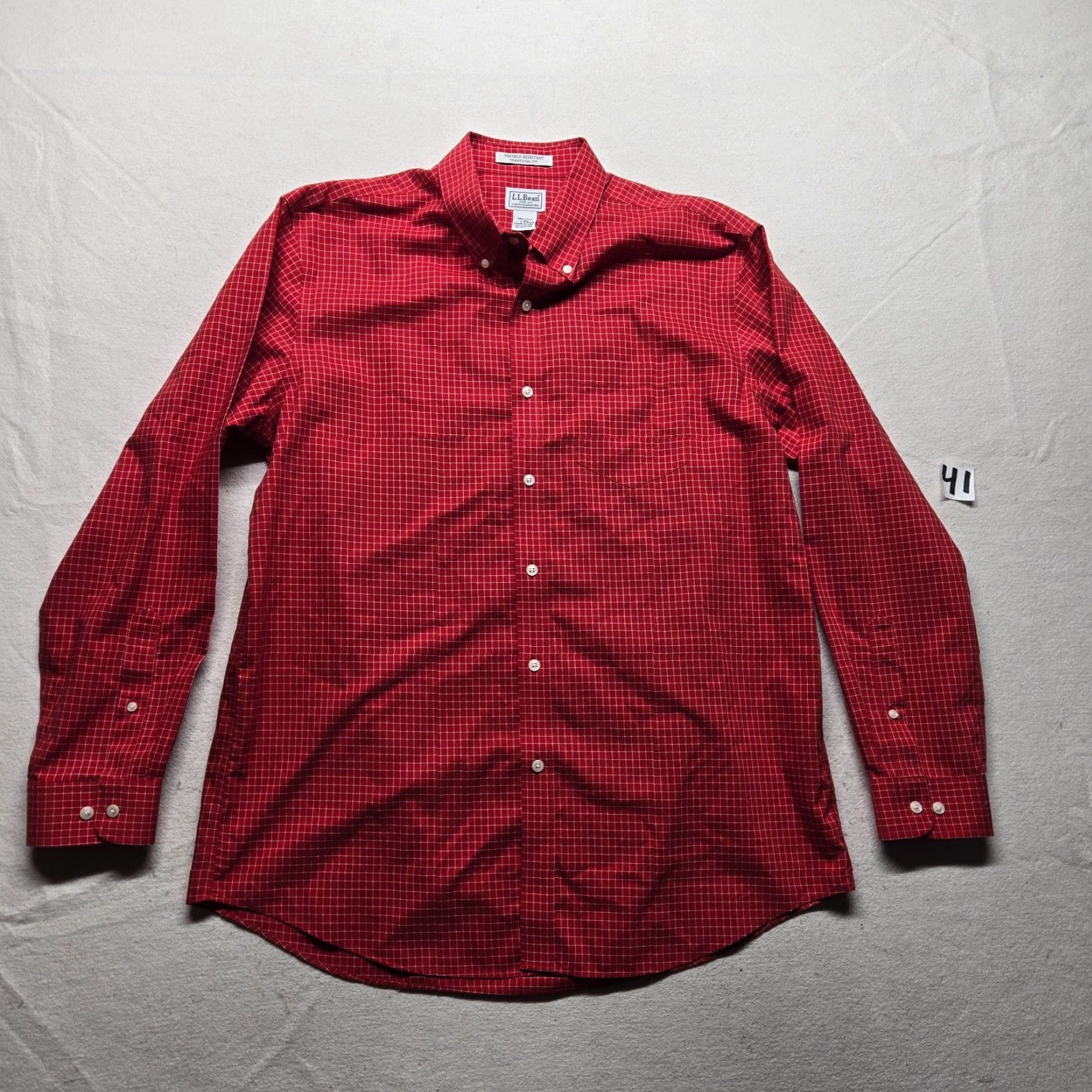 Vintage VINTAGE LL Bean Red Checkered Long Sleeve Shirt Pocket Button Up Men's L Large Size US L / EU 52-54 / 3 - 2 Thumbnail
