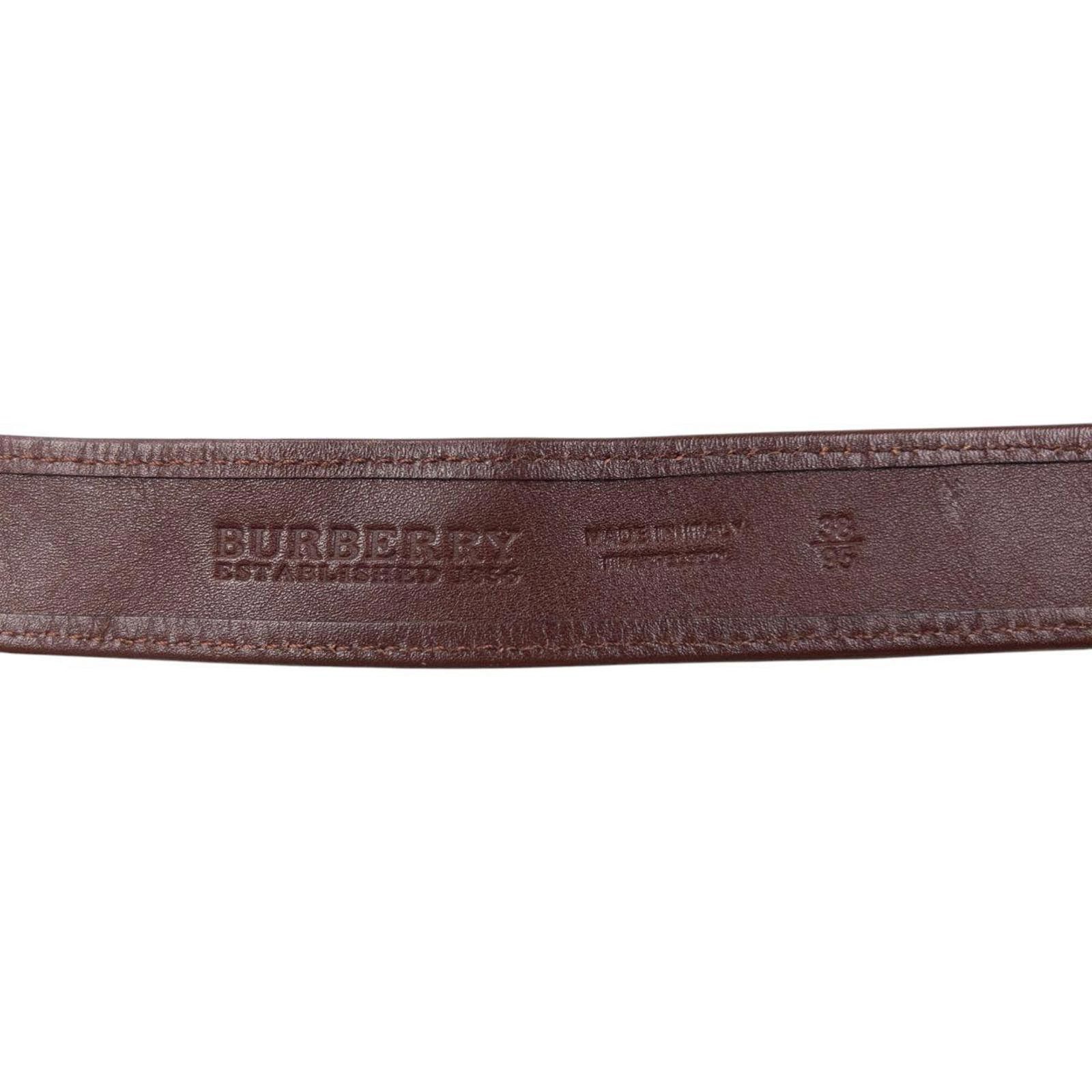 Burberry Vintage 2000s Burberry Nova Check Leather Belt Size W34 Size ONE SIZE - 4 Thumbnail