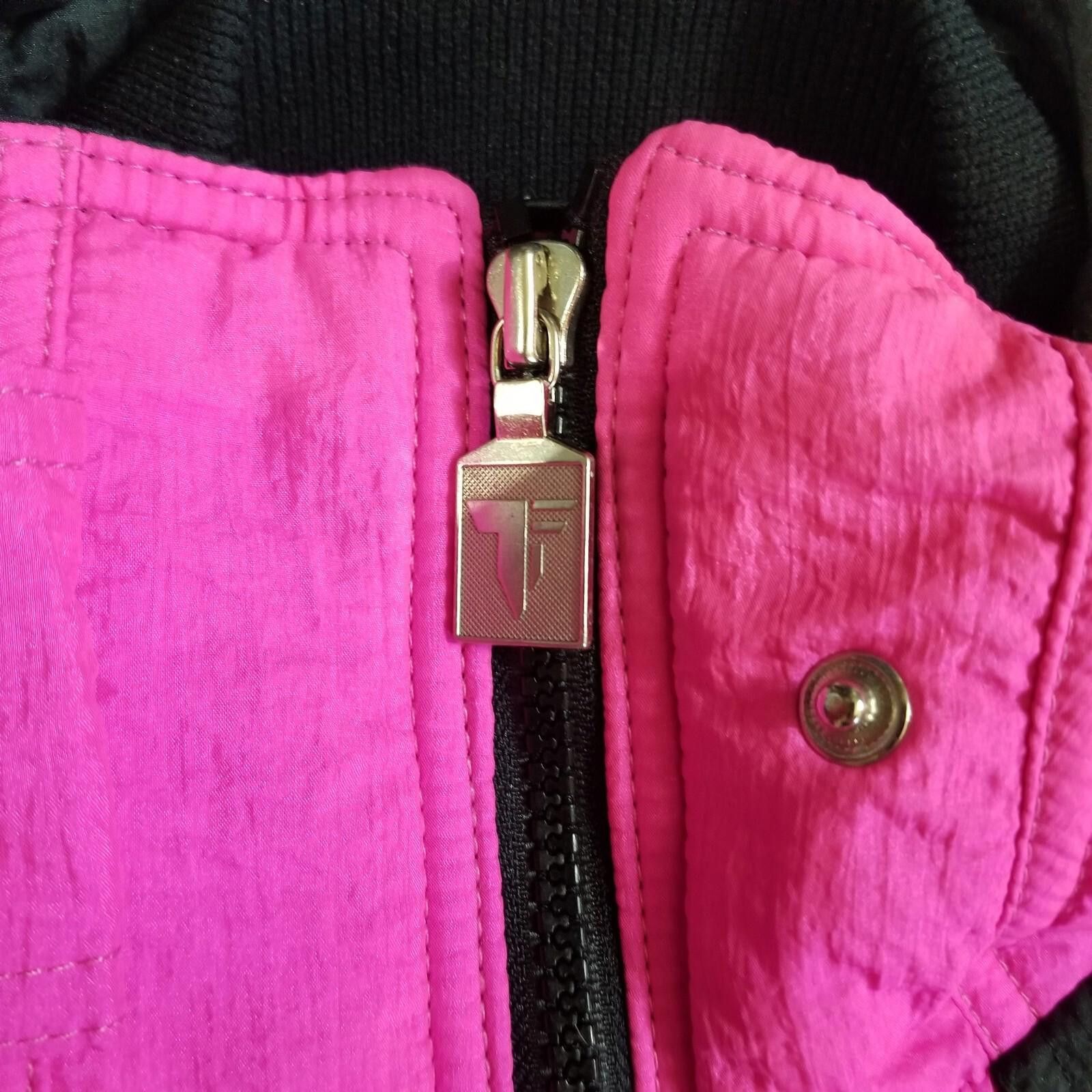Designer VTG Tyrolia Medium Pink & Black Retro Puffer Jacket 80's Size M / US 6-8 / IT 42-44 - 8 Thumbnail