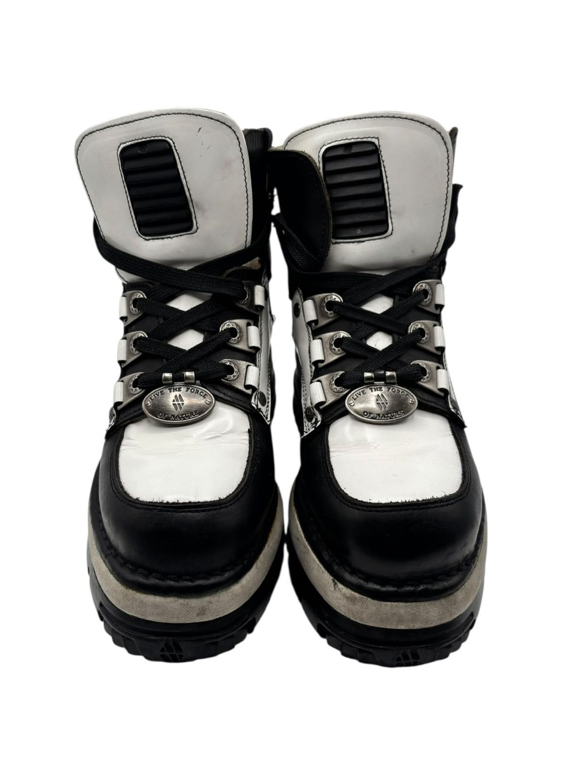New Rock Vintage New Rock black and white platform boots Size 38 Size US 8 / IT 38 - 2 Thumbnail