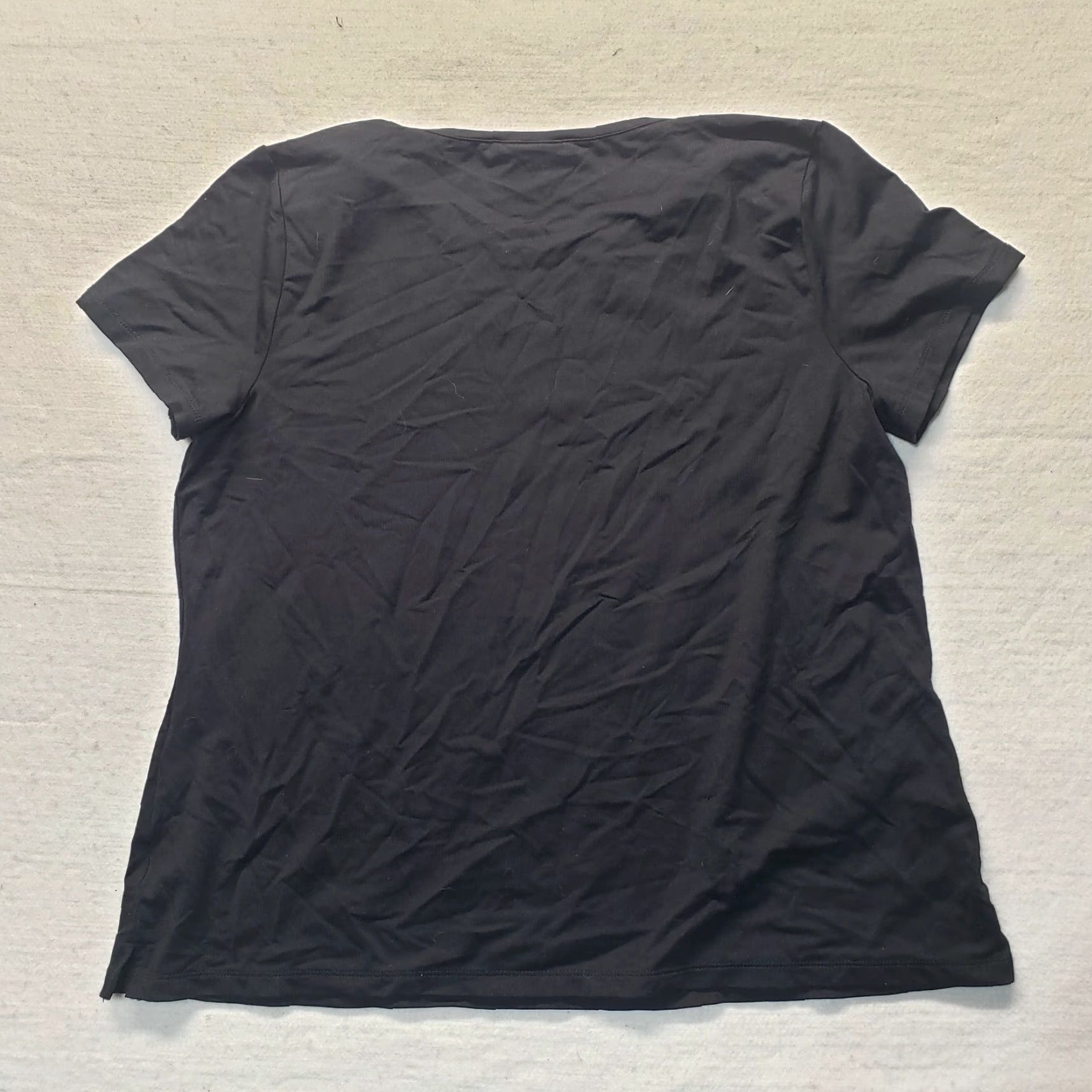Vintage East 5th Shirt Women 1X Solid Black Short Sleeve Crew Neck Jersey Tee Size XL / US 12-14 / IT 48-50 - 5 Thumbnail