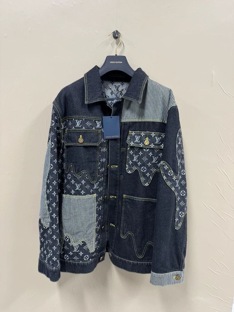Louis Vuitton Louis Vuitton Nigo Deconstructed Paneled Denim Jacket Size US L / EU 52-54 / 3 - 3 Thumbnail