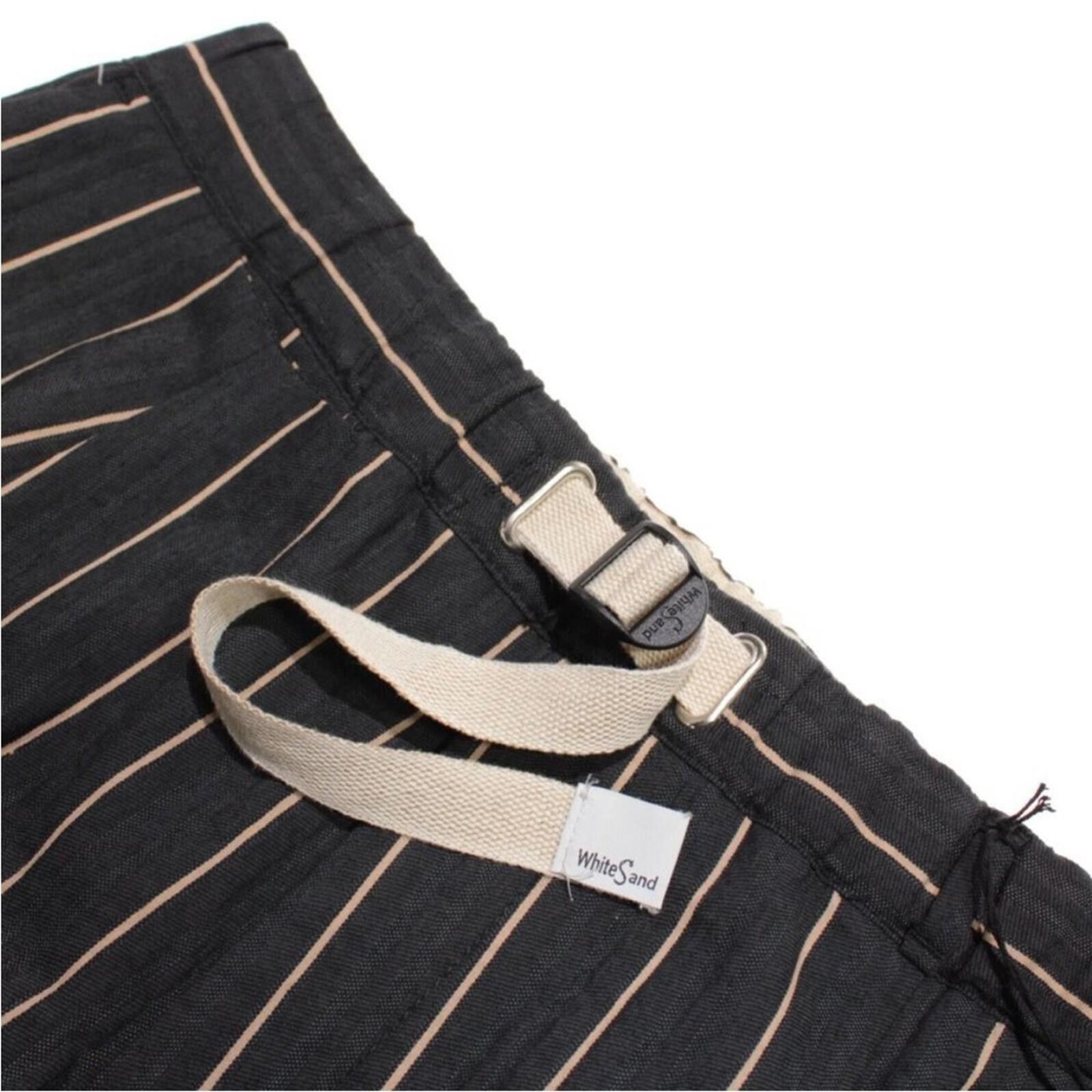 Designer WHITE SAND GARMANY Navy Striped Buckled Trouser Pants EU 48 Size US 32 / EU 48 - 1 Thumbnail