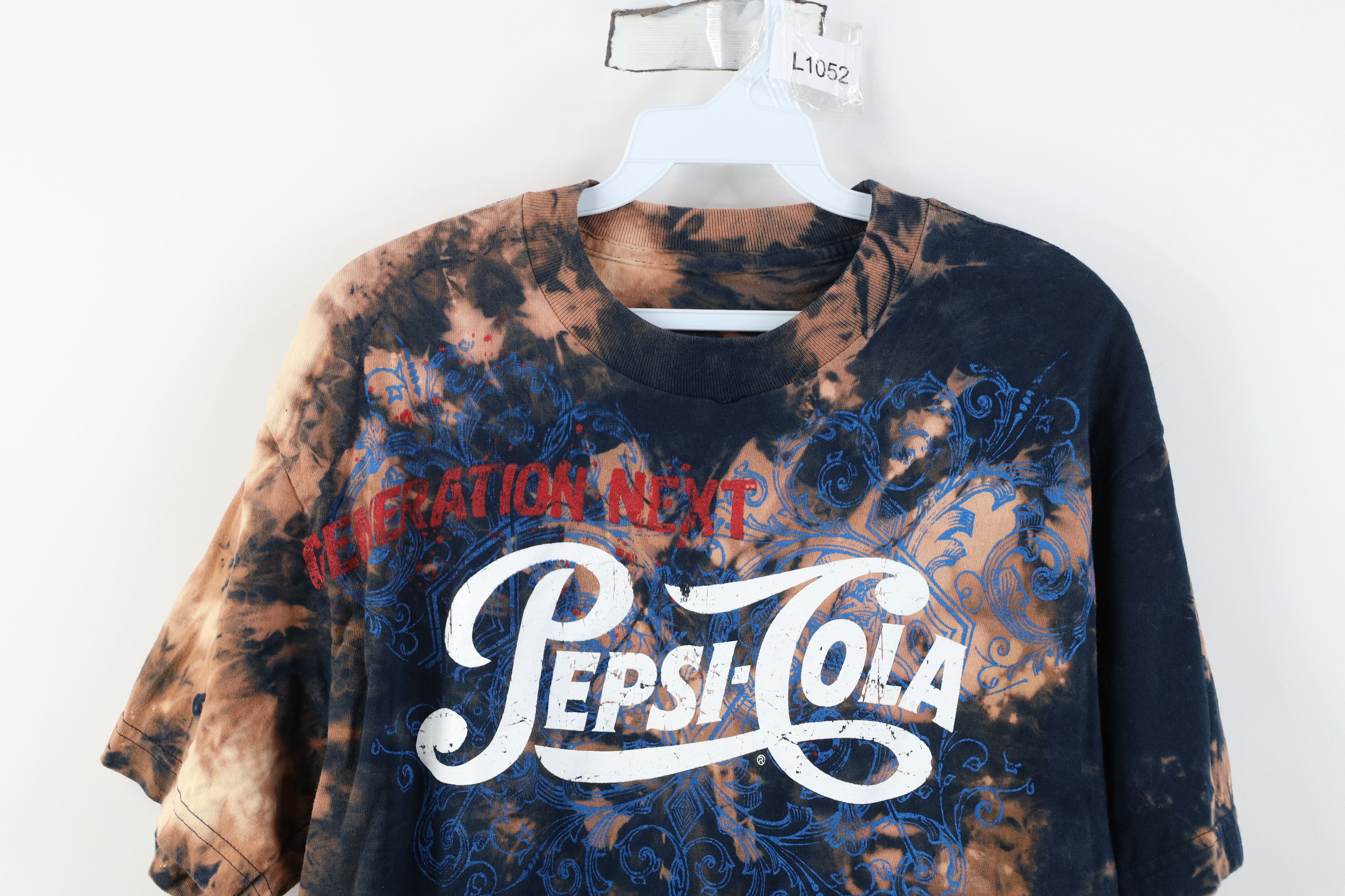 Vintage Vintage Y2K Pepsi Co Acid Wash Spell Out Tribal T-Shirt Size US M / EU 48-50 / 2 - 2 Thumbnail