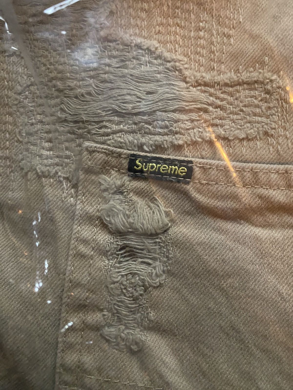Blackmeans × Supreme Supreme Blackmeans Mended Loose Fit Jeans Dirty Tan 30 Size US 30 / EU 46 - 11 Thumbnail