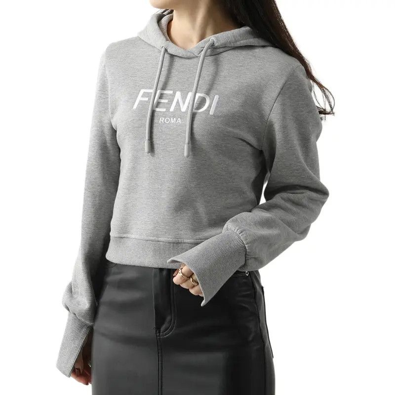 Fendi o1s1wg111224 Hoodie in Grey Size S / US 4 / IT 40 - 4 Thumbnail