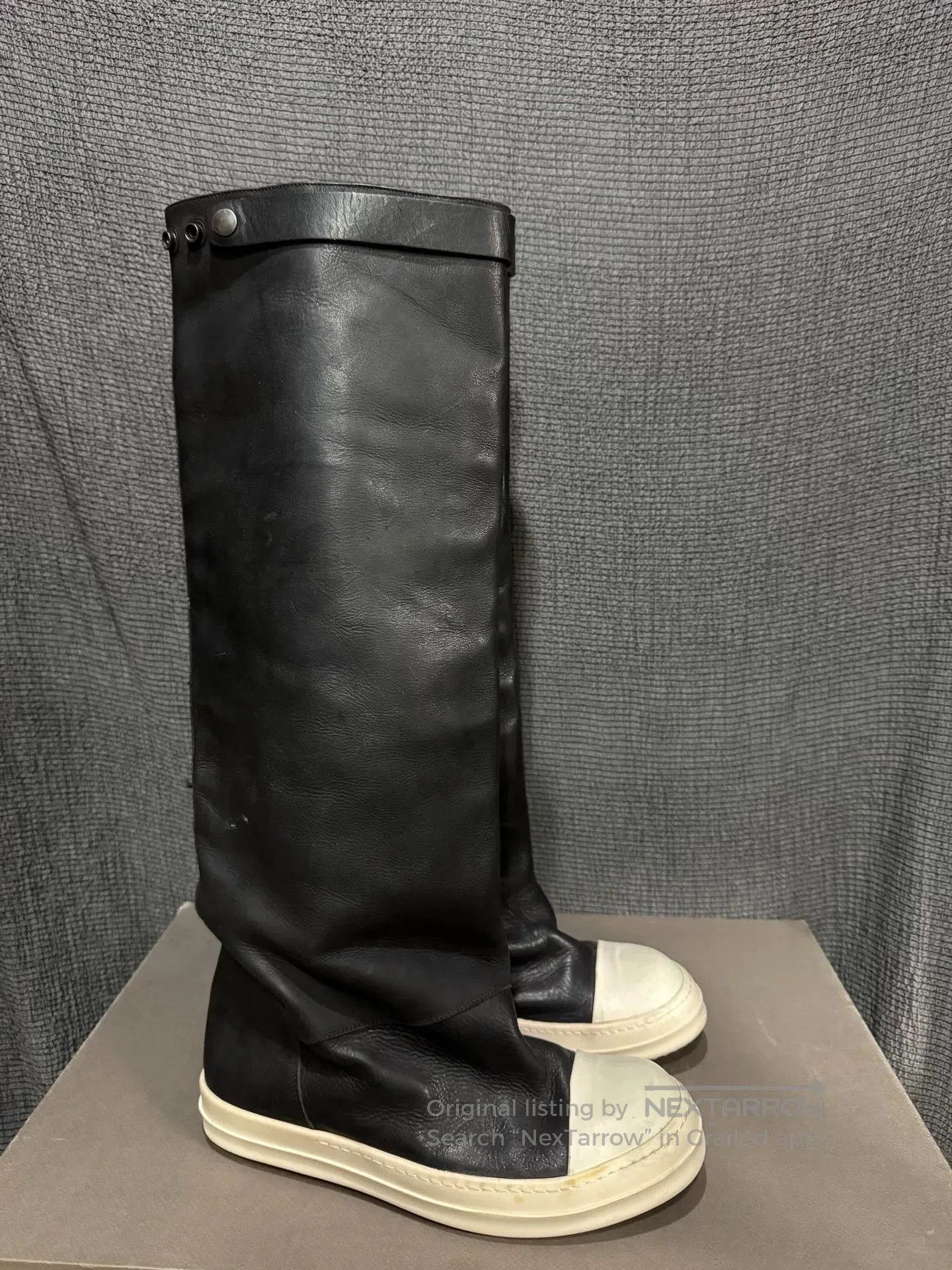 Rick Owens black leather ankle boots from Rick Owens. Size US 10 / EU 43 - 5 Thumbnail