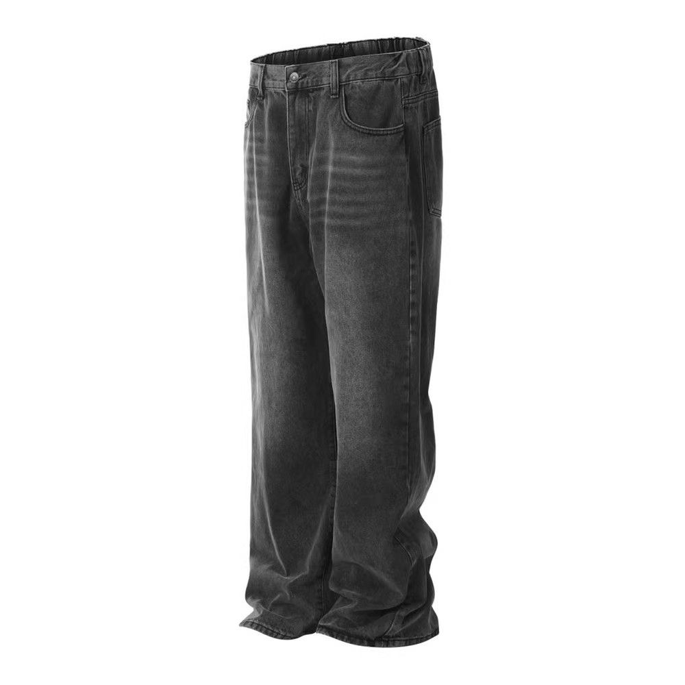Japanese Brand × Jean Washed wide-leg loose casual distressed jeans Size US 32 / EU 48 - 2 Thumbnail