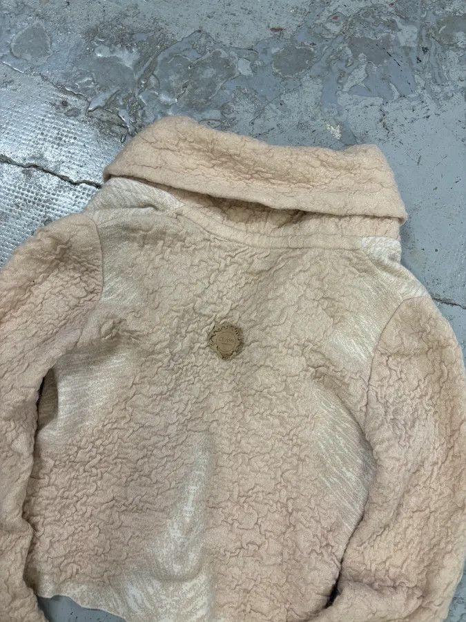 Roberto Cavalli Roberto Cavalli Class Beige Wool Mohair Cropped Cardigan Size M / US 6-8 / IT 42-44 - 6 Thumbnail