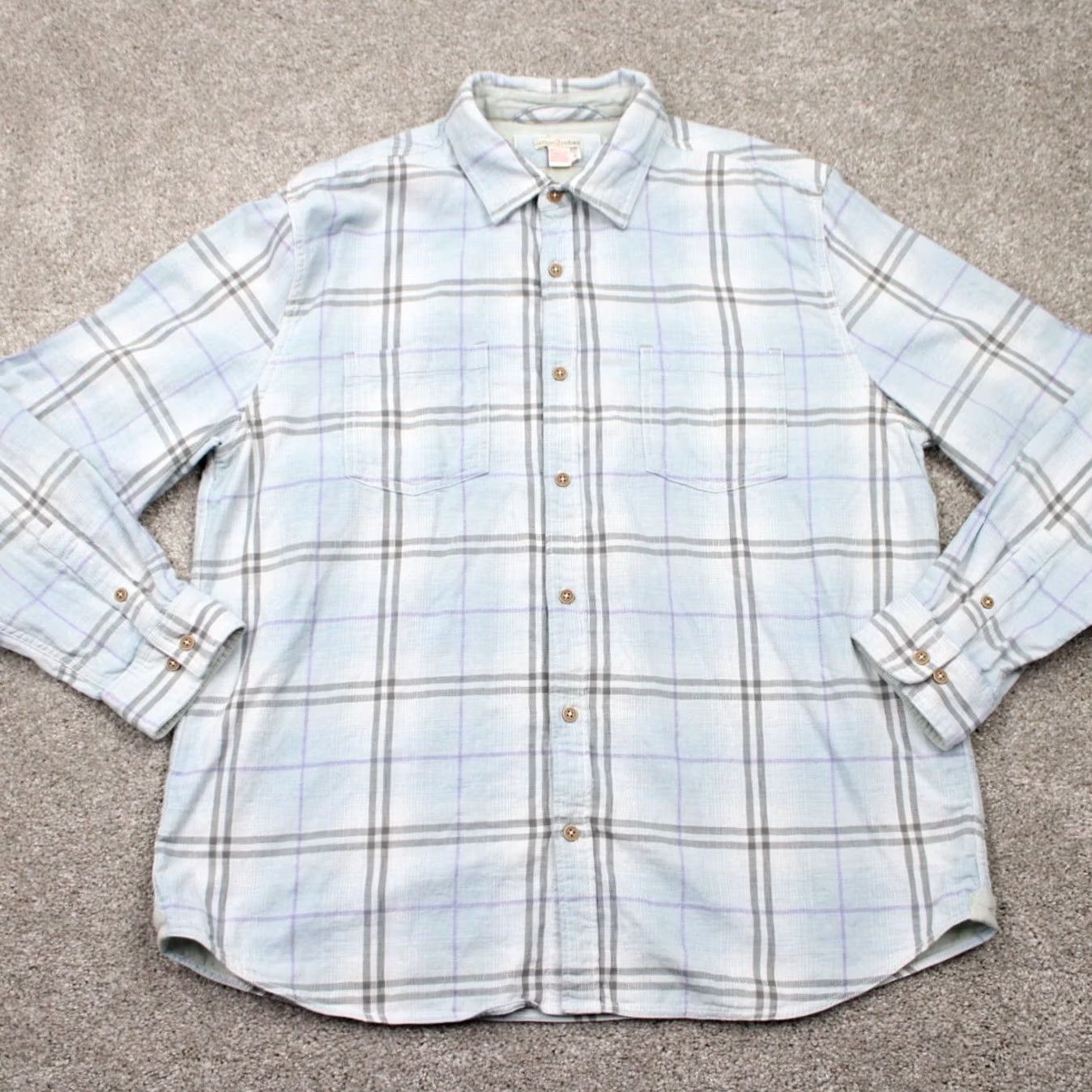 Carbon2Cobalt Carbon 2 Cobalt Shirt Mens Large Blue/Black/Purple/White Cotton L/S Button-Up Shirt Size US L / EU 52-54 / 3 - 2 Thumbnail