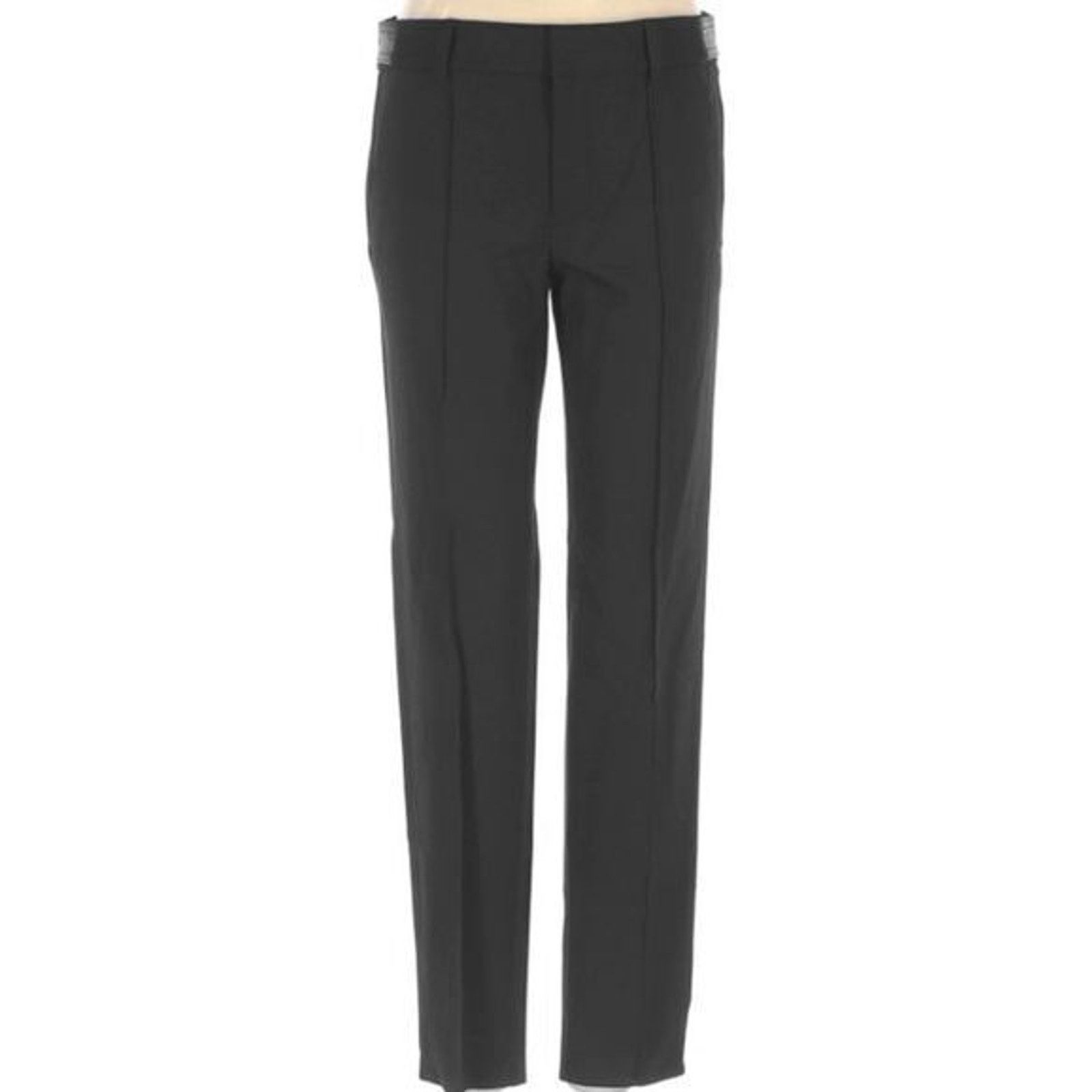 Vince VINCE Black Wool Stitched Flat Front Slash Pocket Pants Sz 0 Size 25" / US 0 / IT 36 - 1 Thumbnail