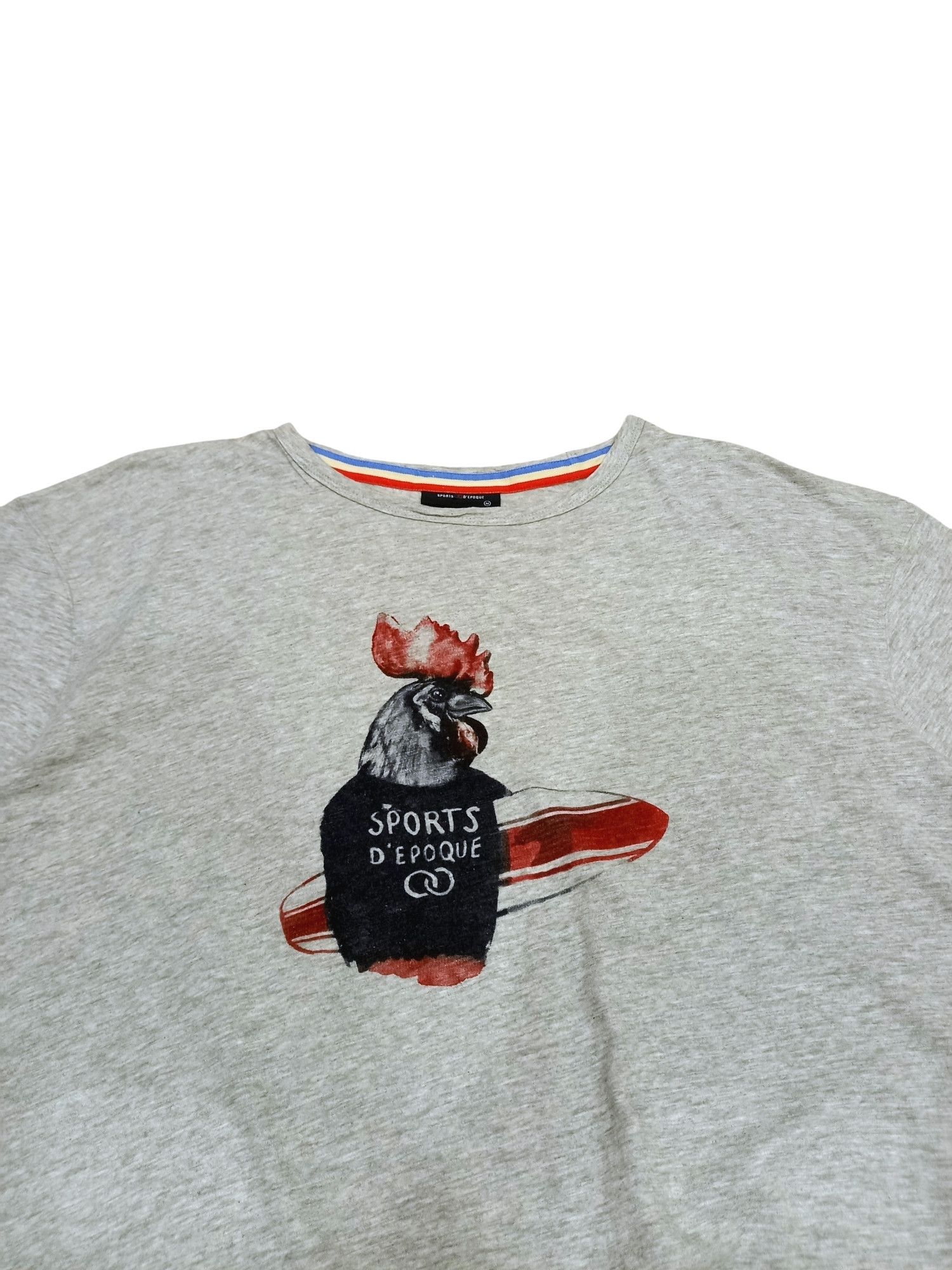 Le Coq Sportif × Vintage Rare! Sports D'Epoque Surfing Hen Ringer Tee Size US M / EU 48-50 / 2 - 2 Thumbnail