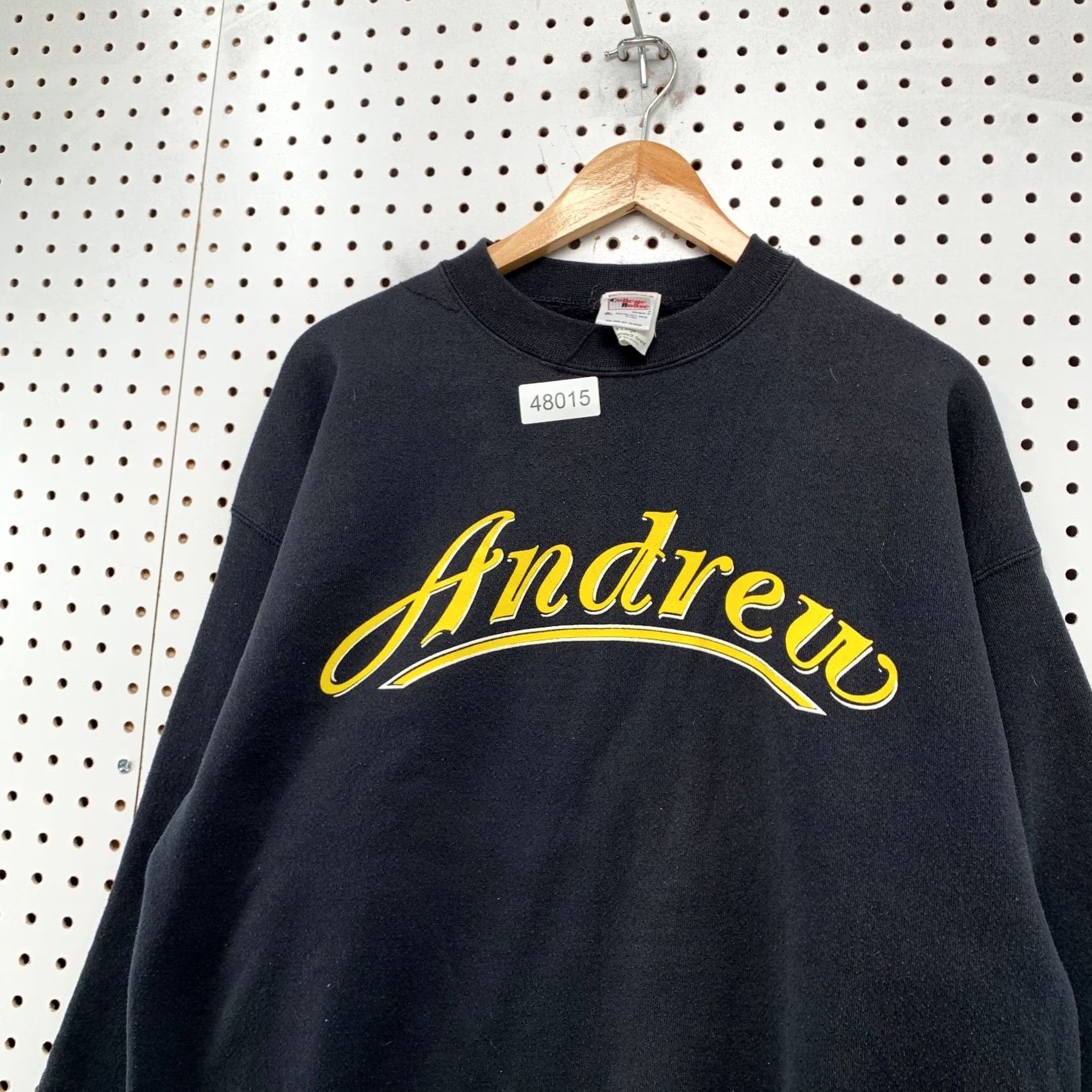 Vintage VINTAGE College Sweatshirt Mens XL Black Crewneck Fleece Made USA Size US XL / EU 56 / 4 - 6 Thumbnail