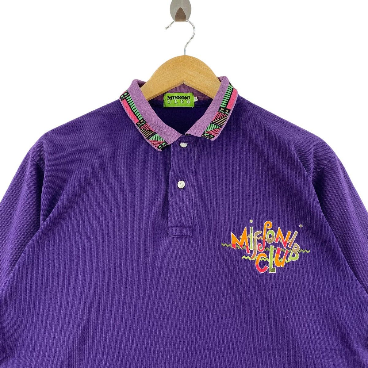 Missoni Vintage 90s MISSONI Club Polos Embroidered Logo Size US L / EU 52-54 / 3 - 3 Thumbnail