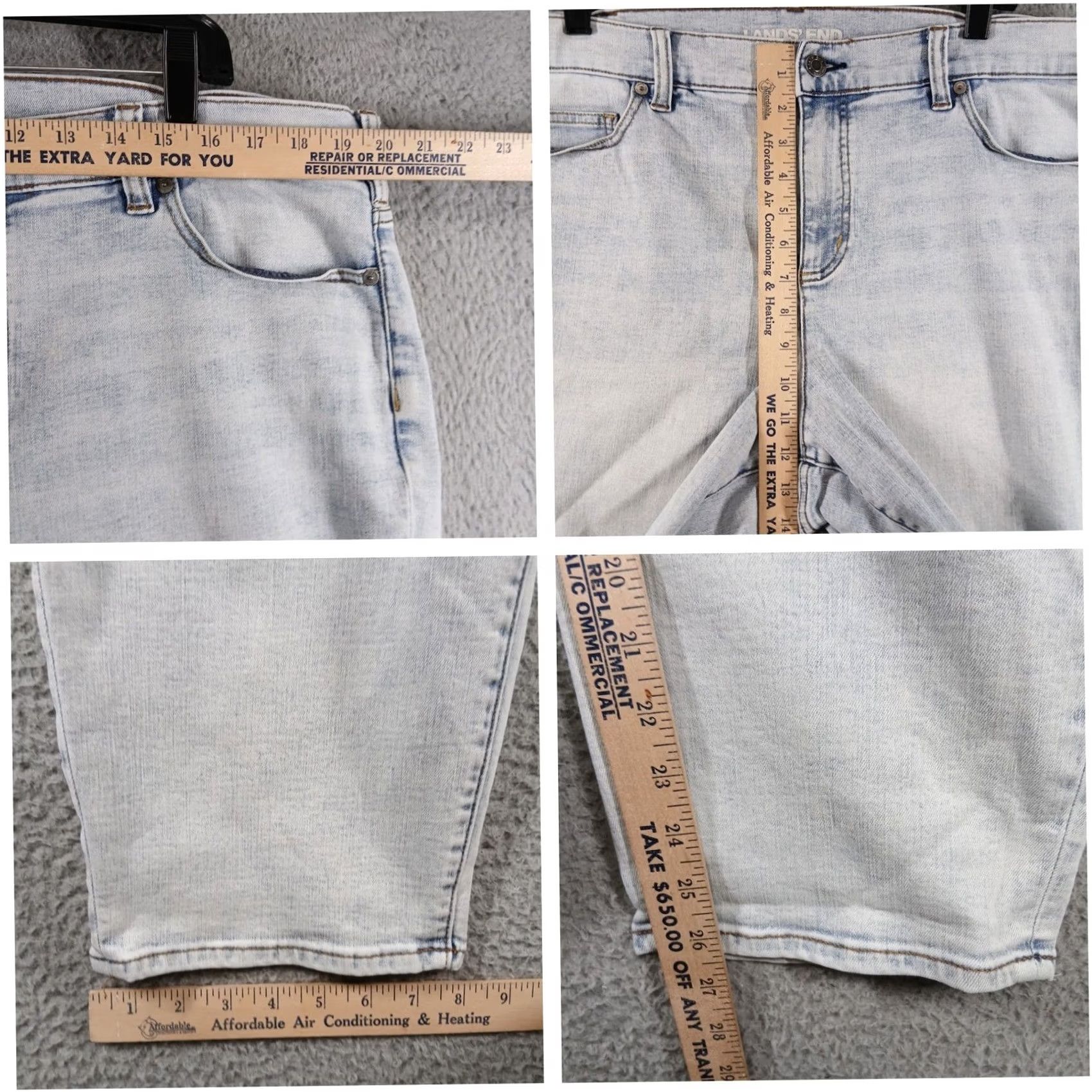 Lands' End VINTAGE? Lands' End High Rise Slim Ankle Jeans Light Wash Stretch Plus Size 20W Women Denim 5-Pocket 26in Inseam Size 42" / US 20 - 5 Thumbnail