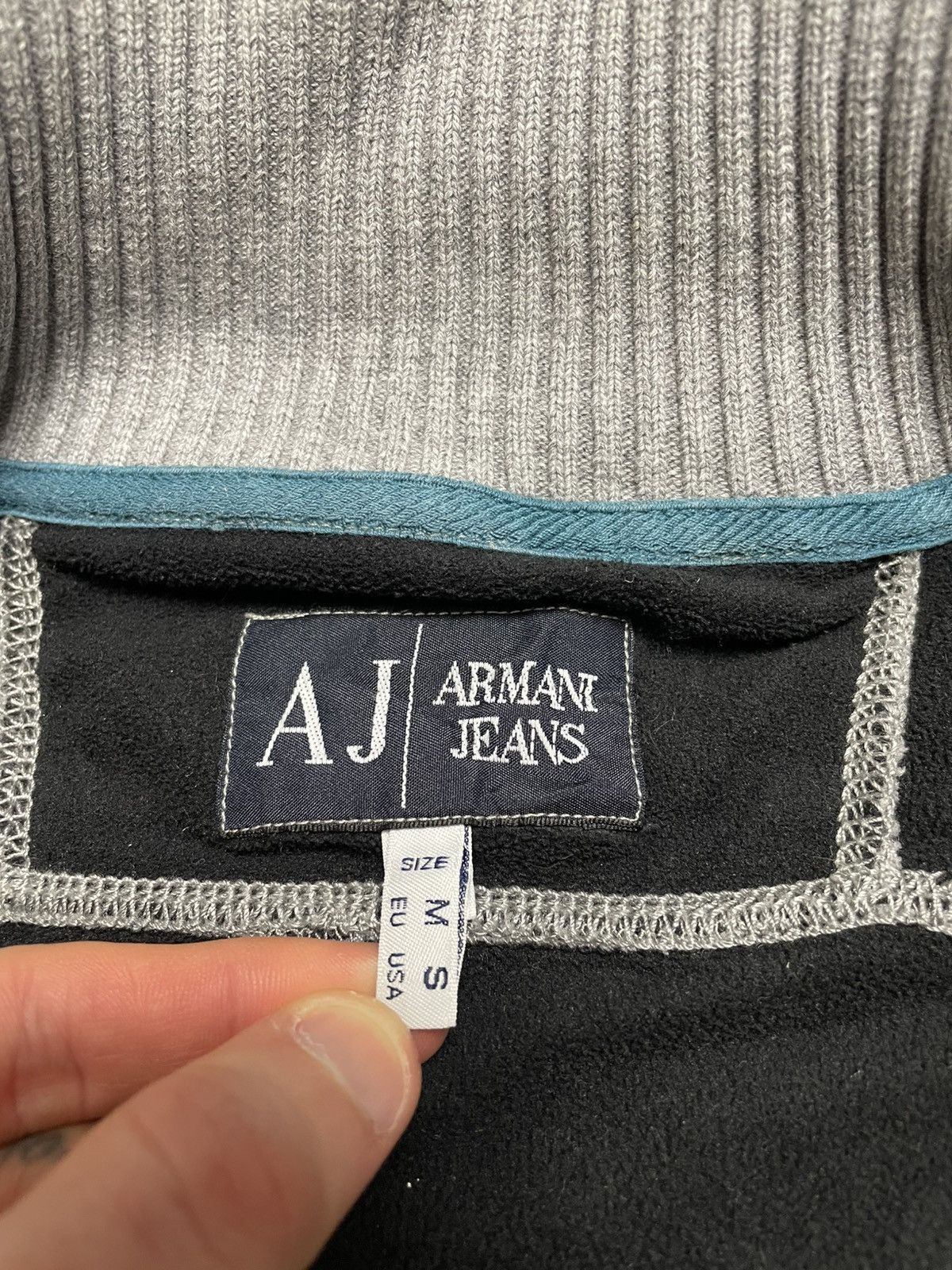 Armani ARMANI JEANS FULL ZIP UP SWEATSHIRT WITH AJ LOGO IN GREY Size US S / EU 44-46 / 1 - 14 Thumbnail