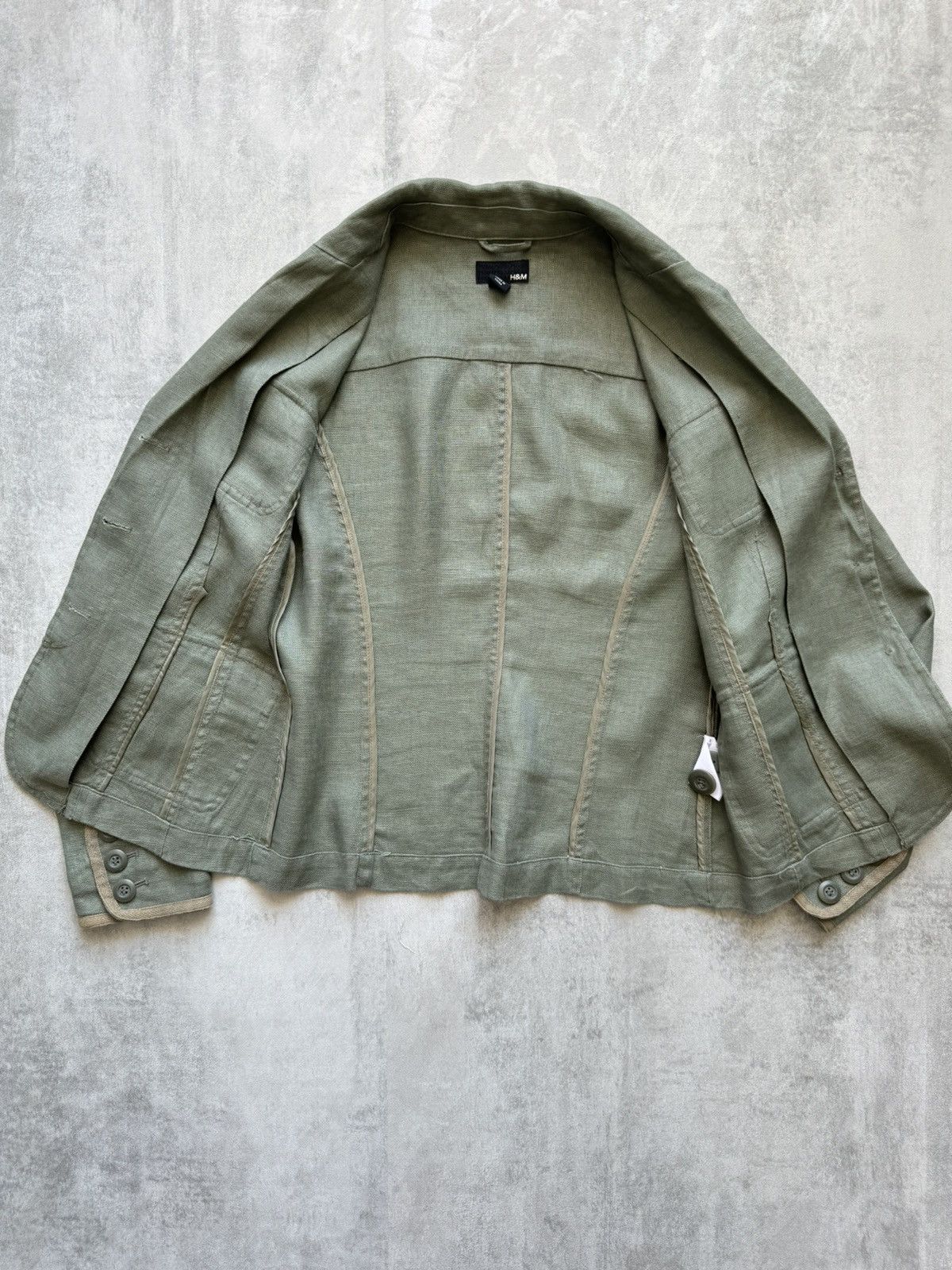 H&M × Japanese Brand H&M Linen Blazer Cargo pockets Womens size 38 Size S / US 4 / IT 40 - 4 Thumbnail