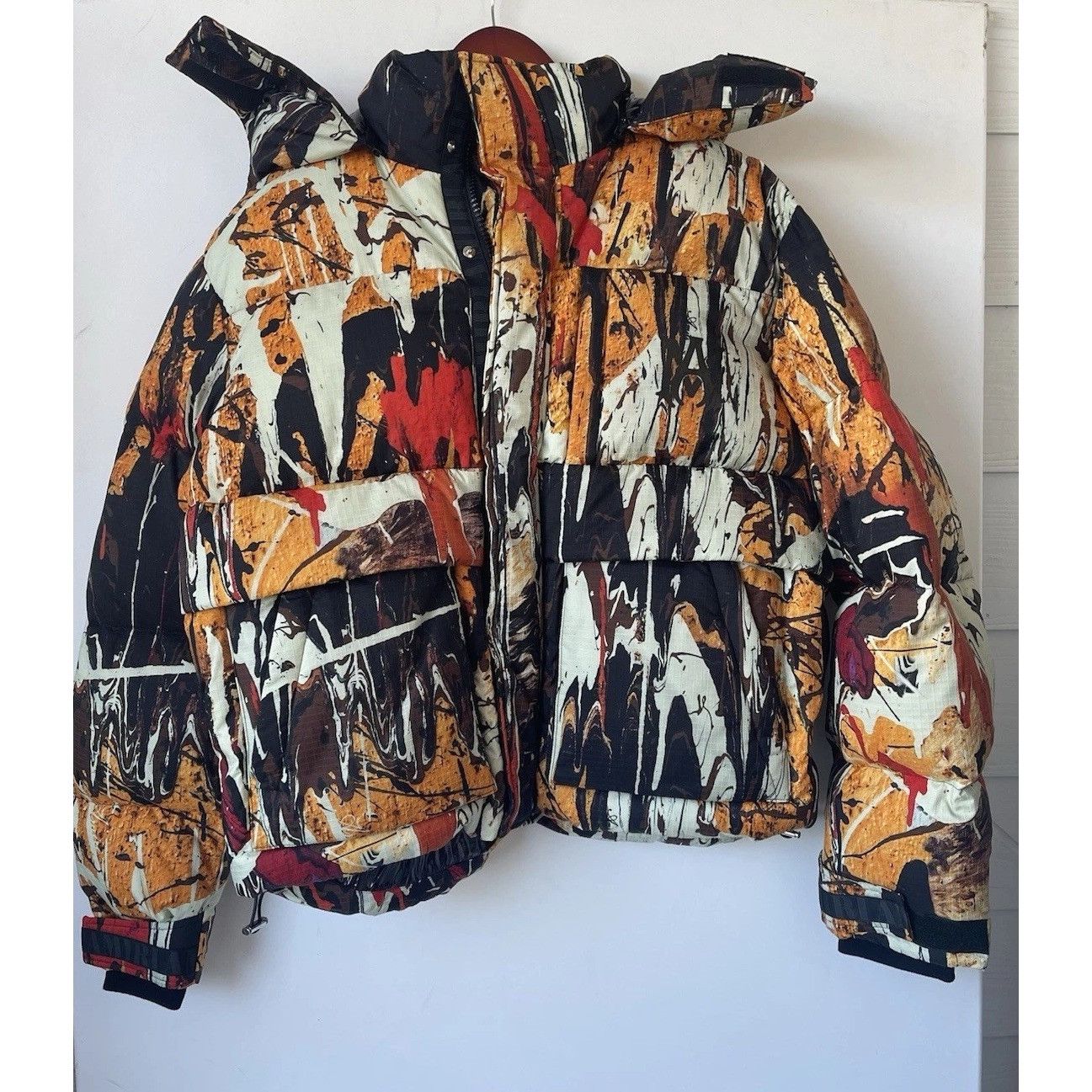 Amiri AMIRI NWT Abstract Paint Splatter Hooded Down Ripstop Puffer Size US L / EU 52-54 / 3 - 3 Thumbnail