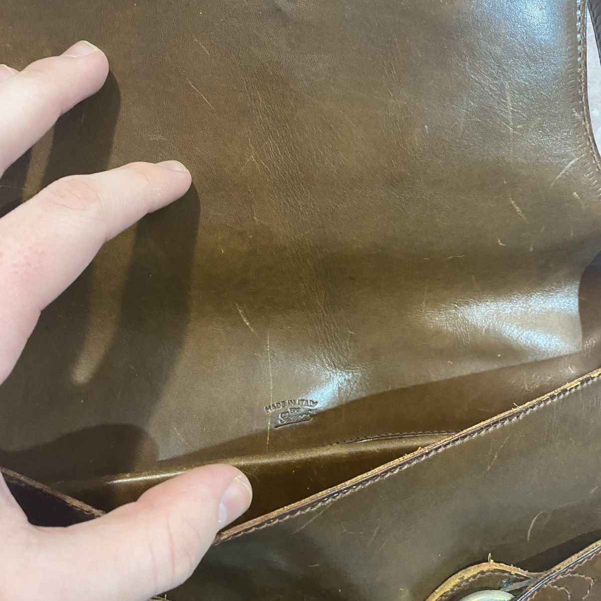 Gucci × Vintage RARE ! VINTAGE GUCCI LEATHER CROSSBODY BAGS 70s Size ONE SIZE - 14 Thumbnail