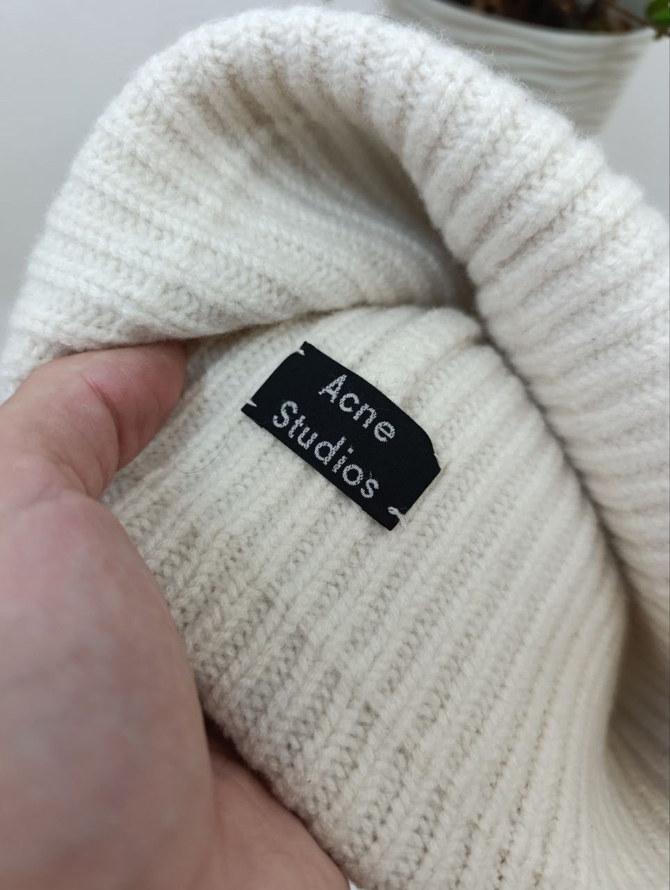 Acne Studios Acne Studios Hat Knitted Vintage Box Logo Face Wool Size ONE SIZE - 6 Thumbnail