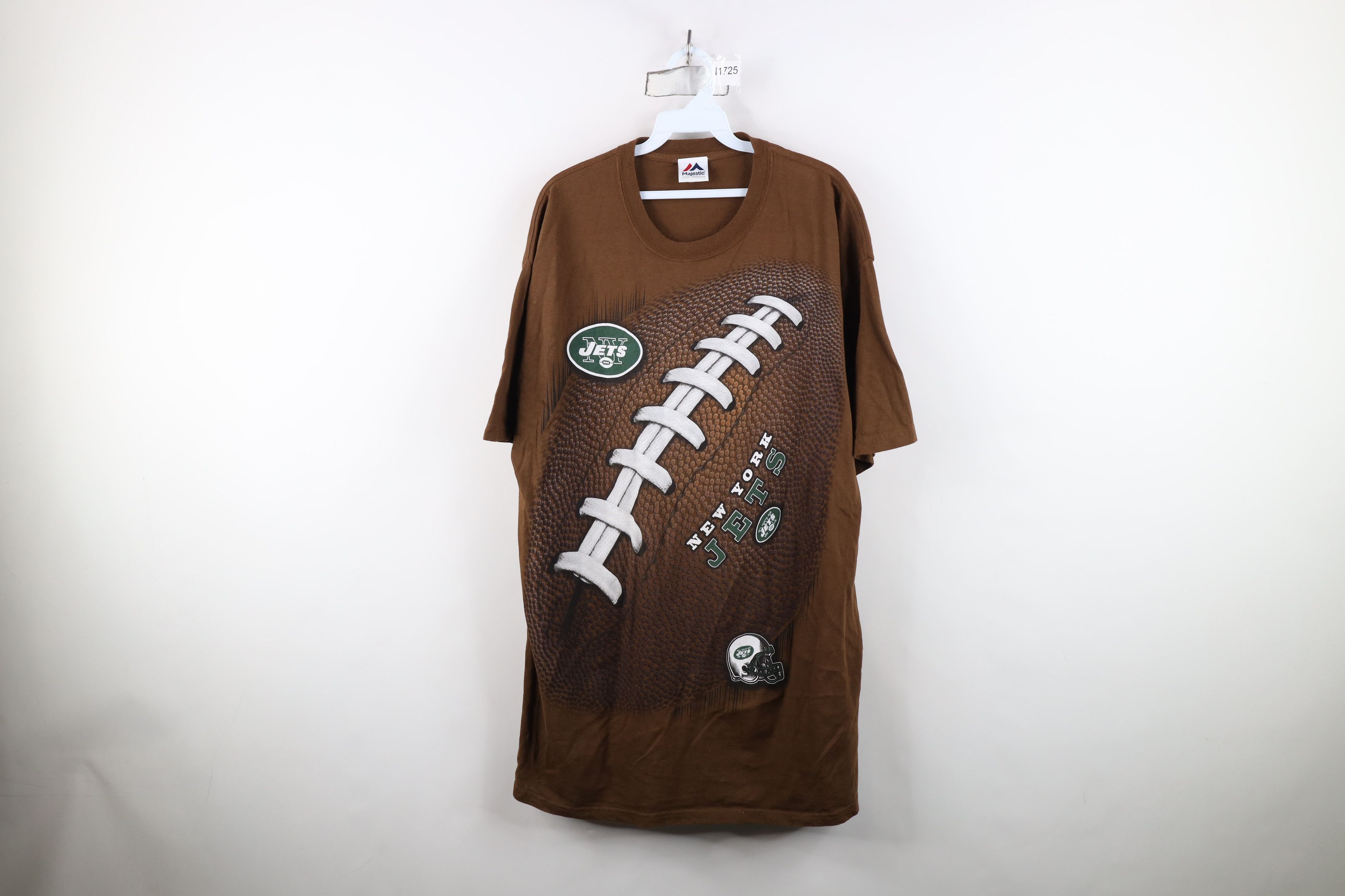 Majestic Vintage Y2K Majestic New York Jets Football T-Shirt Brown Size US XL / EU 56 / 4 - 1 Thumbnail