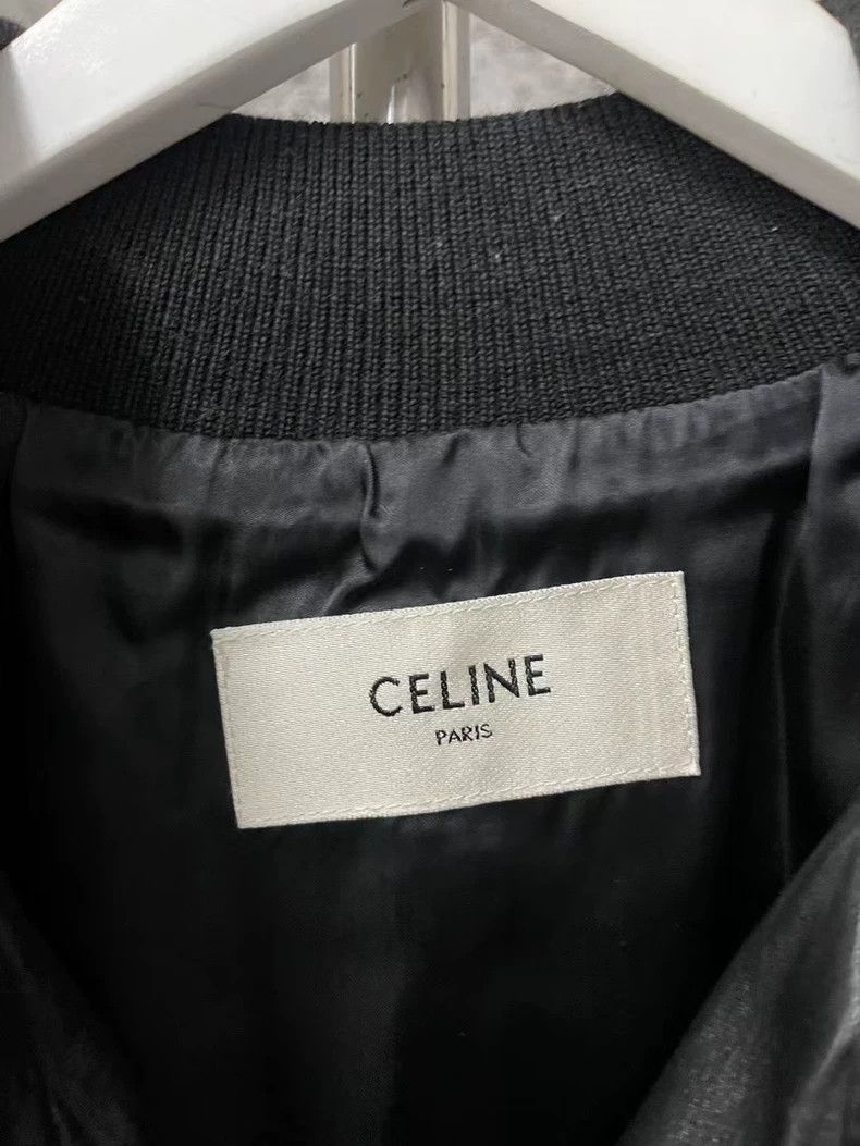 Celine Celine Black Leather Bomber Jacket Size US S / EU 44-46 / 1 - 6 Thumbnail