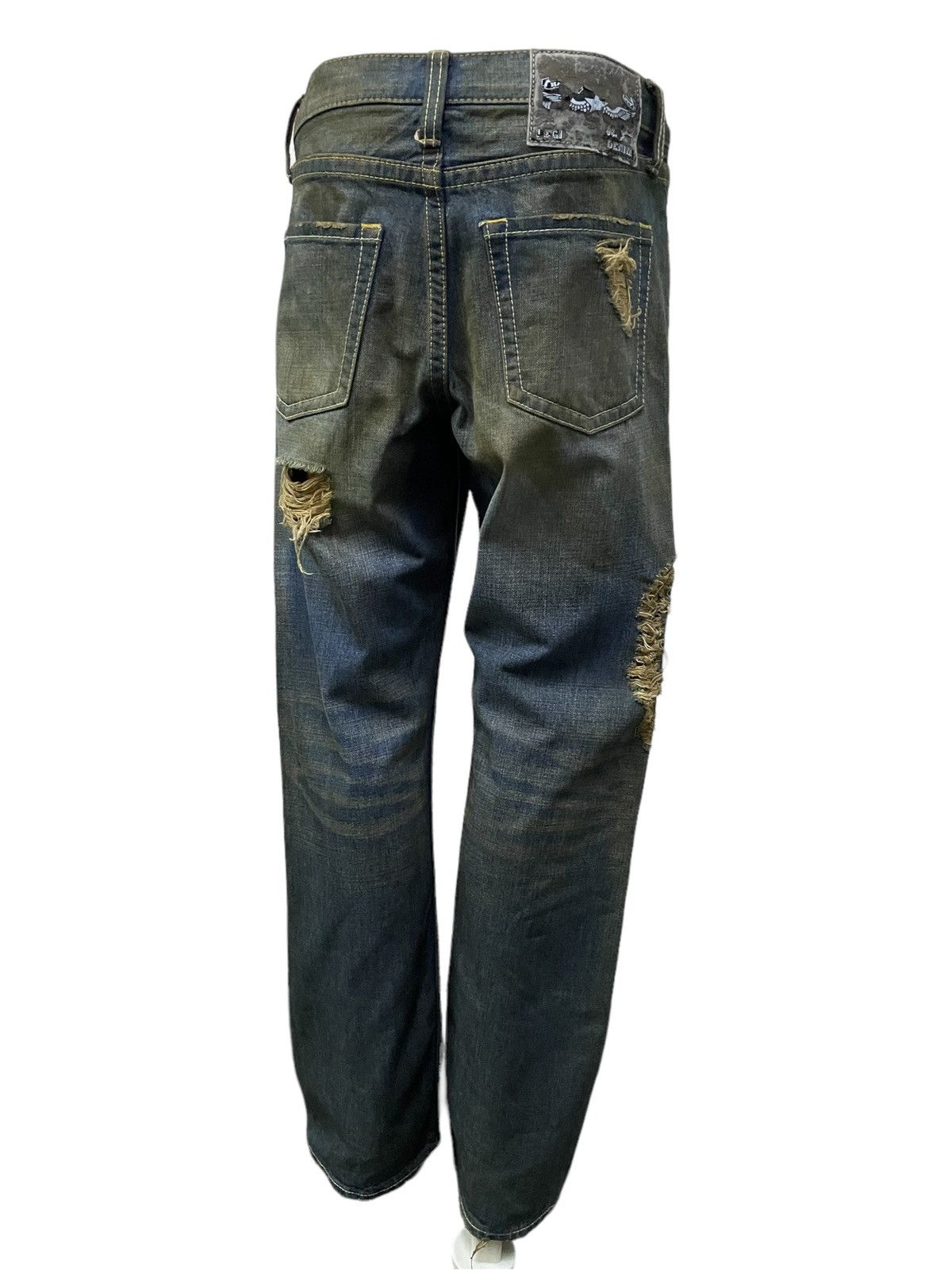 Hysteric Glamour × In The Attic Co&Lu Japan Mud Wash Distressed Jeans Size US 30 / EU 46 - 4 Thumbnail