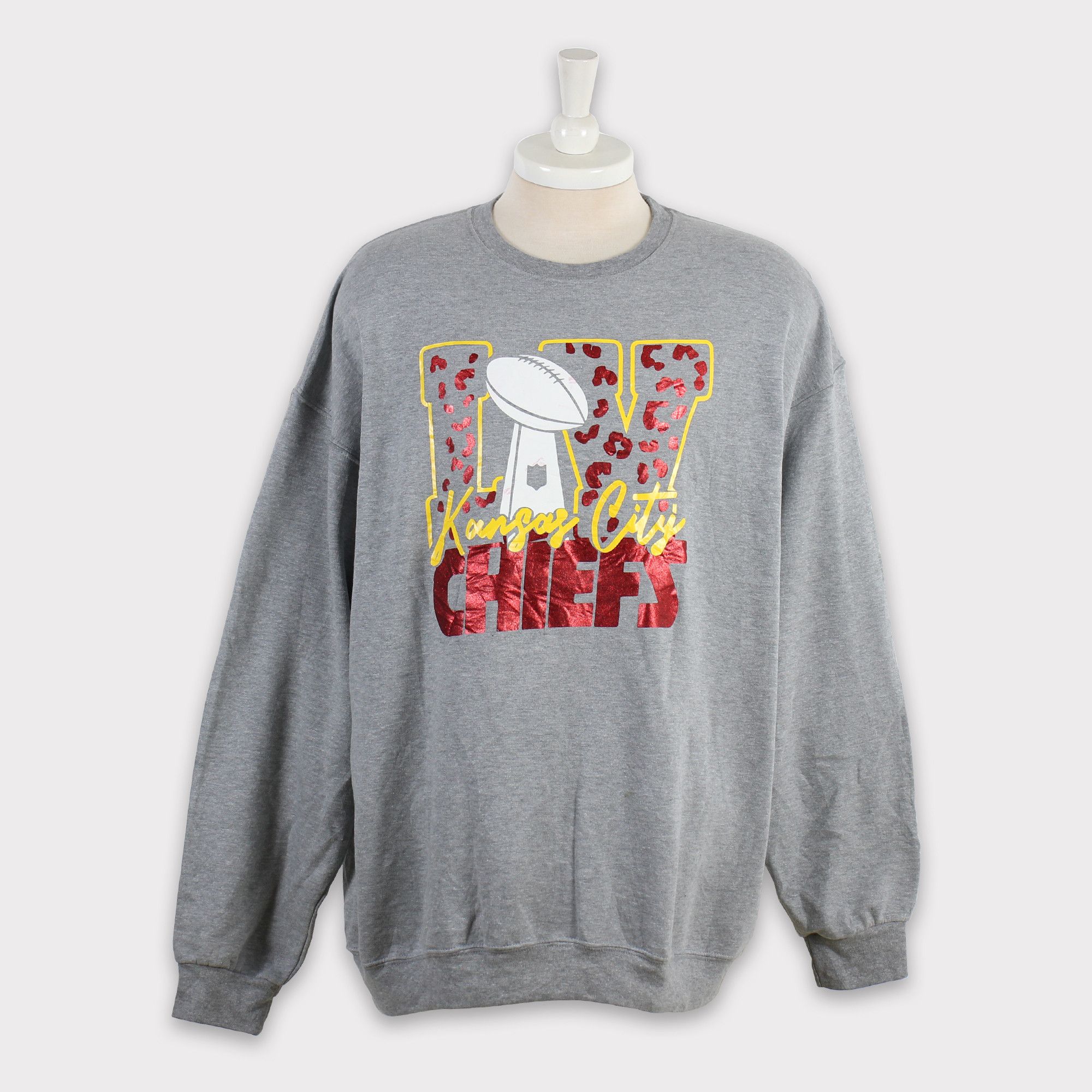 image of American Apparel x Nfl Vintage 00S Kansas City Chiefs Sweatshirt/tshirt/gift/hoodie in Grey (Size 2