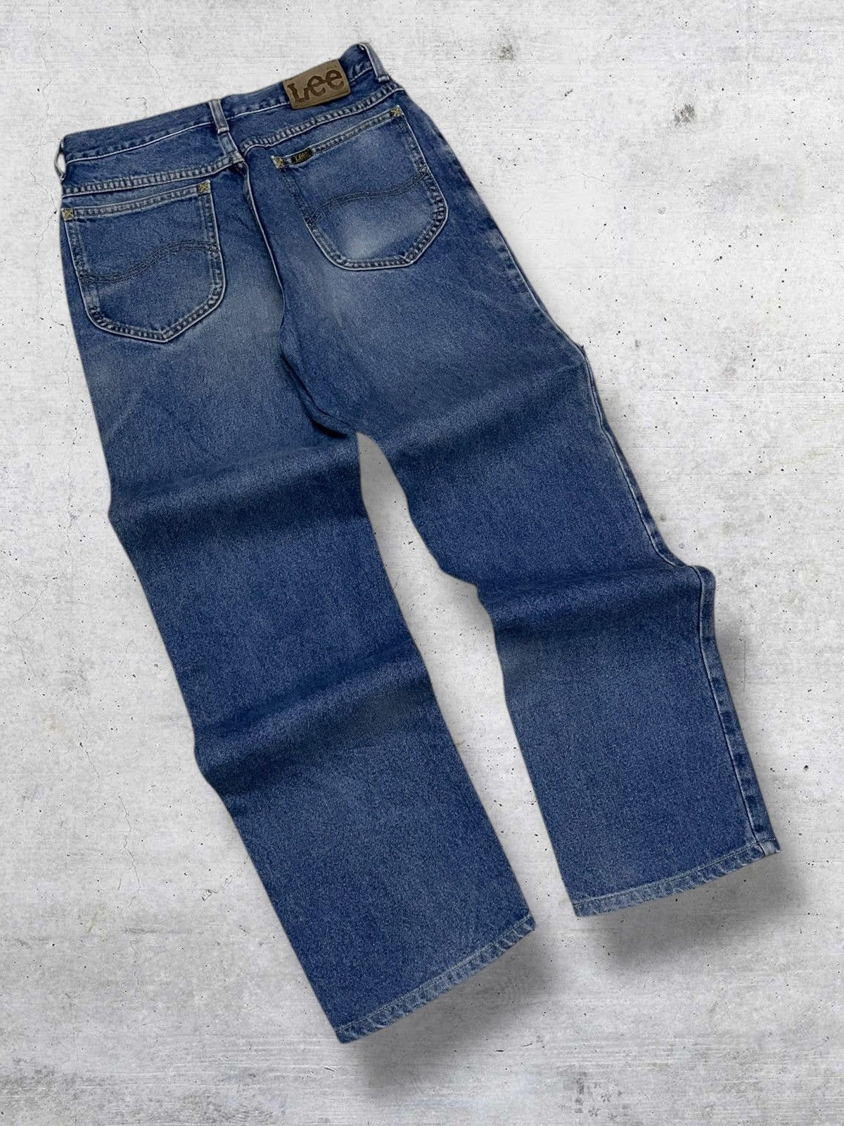 Lee VINTAGE LEE 90S DESIGNER USA BLUE WASHED OG DENIM ROCK STYLE Size US 27 - 9 Thumbnail