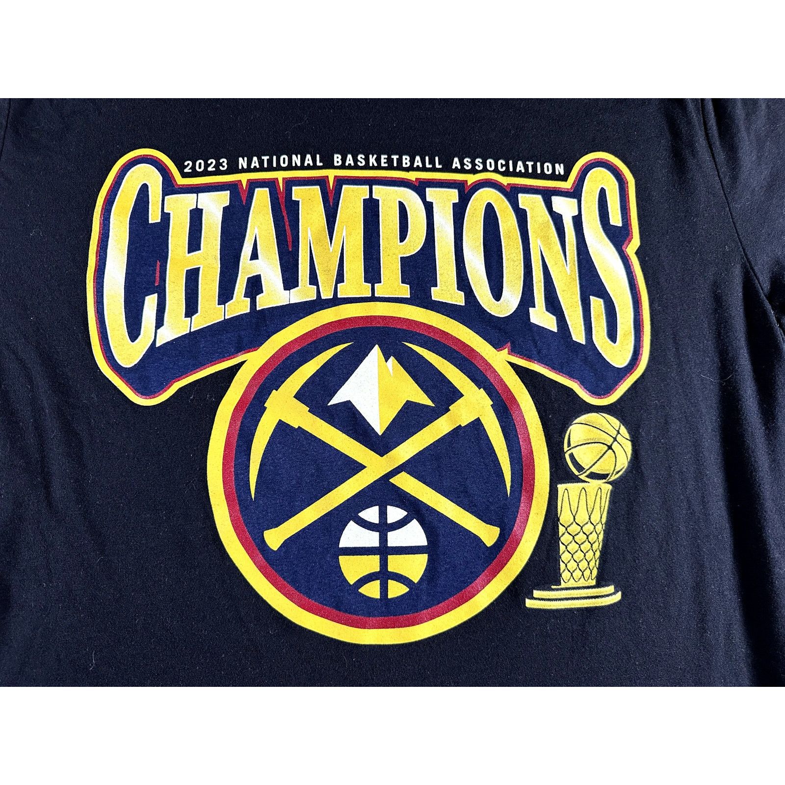 New Era New Era Denver Nuggets 2023 NBA Championship Black Shirt Lrg Size US L / EU 52-54 / 3 - 3 Thumbnail