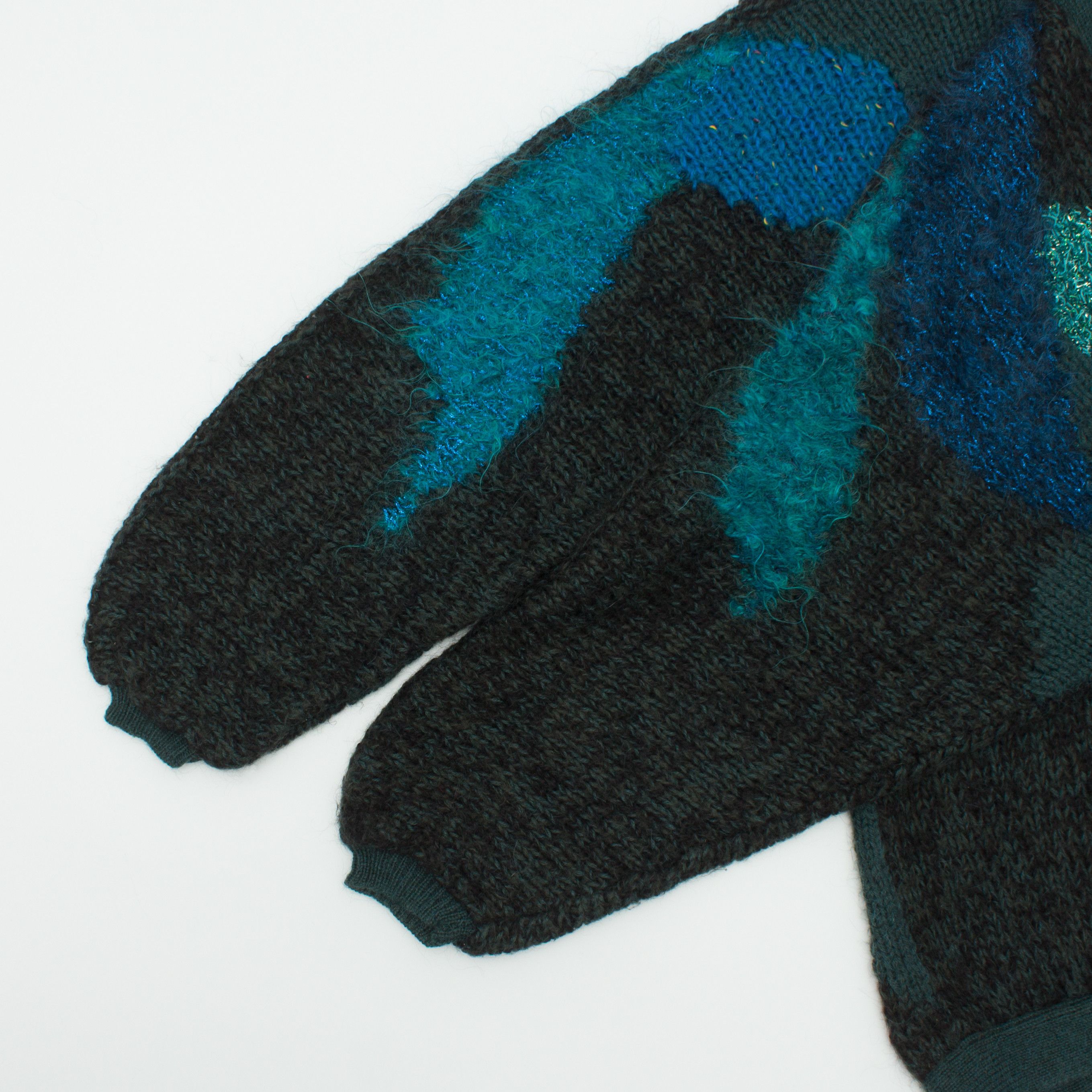 Versace Vintage Handmade Mohair Cardigan Gianni Versace Yarn Tag 80s Size ONE SIZE - 16 Thumbnail