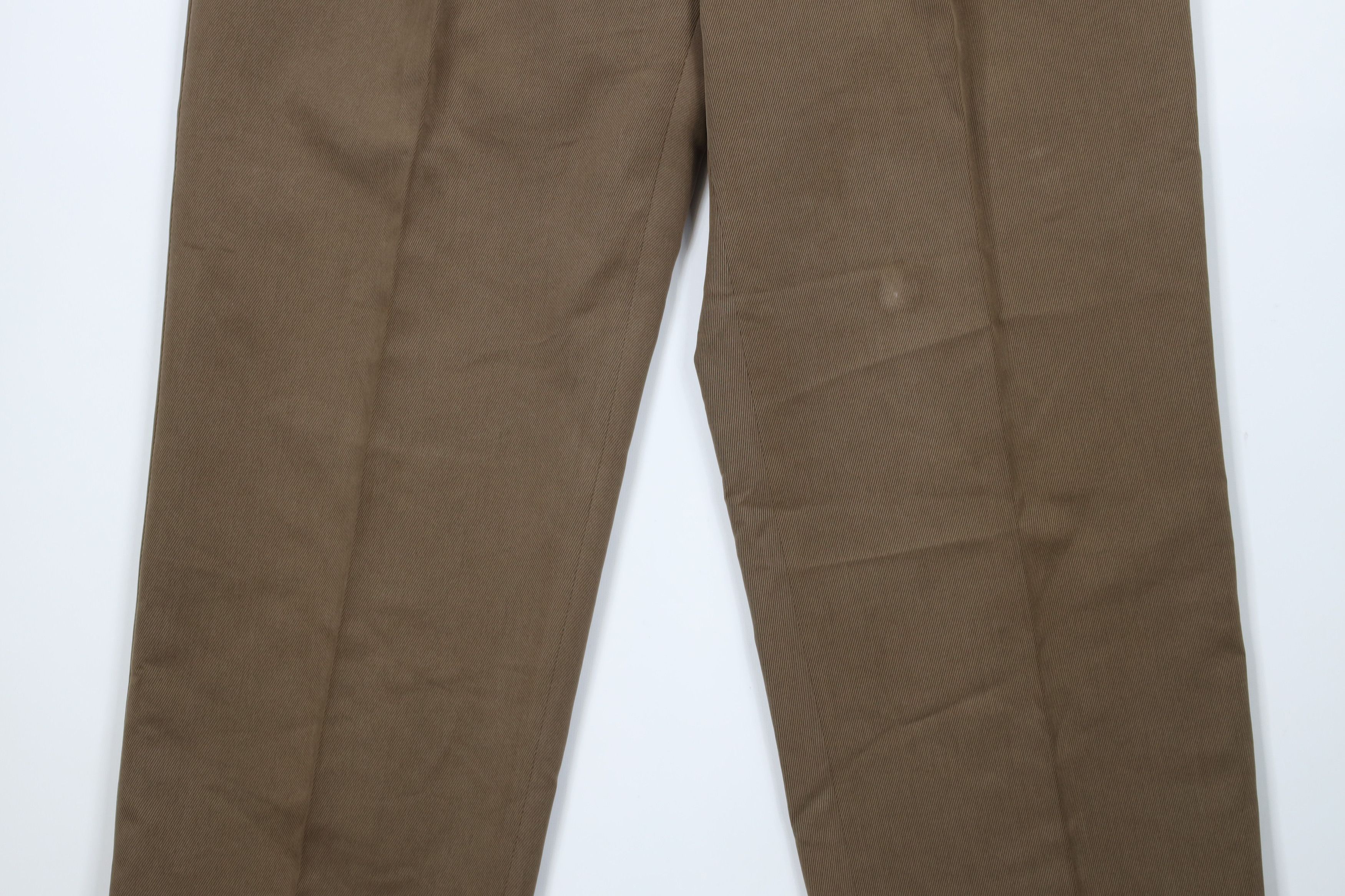Vintage Vintage 90s Streetwear Pleated Wide Leg Whipcord Chino Pants Size US 34 / EU 50 - 3 Thumbnail