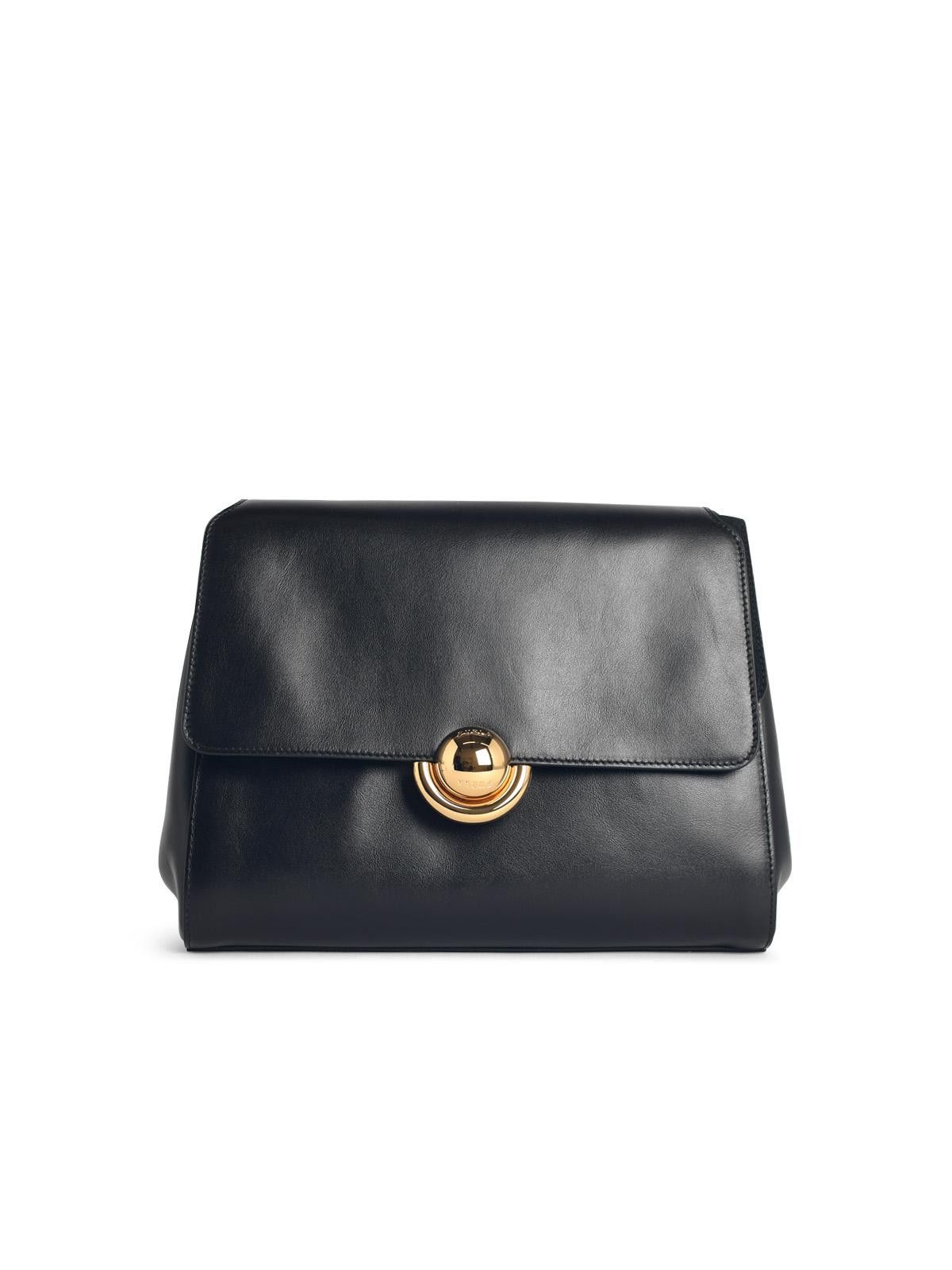 FURLA 'S Domus' Black Leather Shoulder Bag